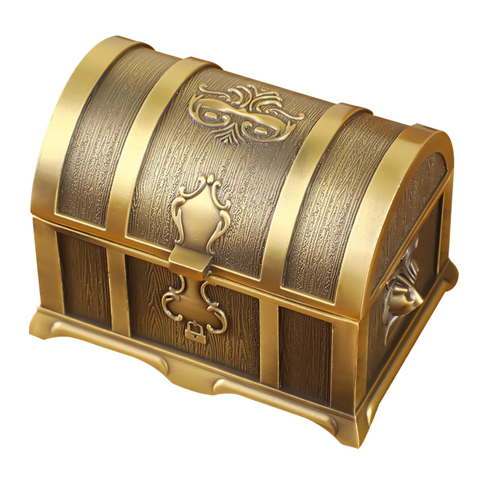 Jewelry Box Portable Holder Jewelry Display Case for Desktop Necklaces Rings Gold