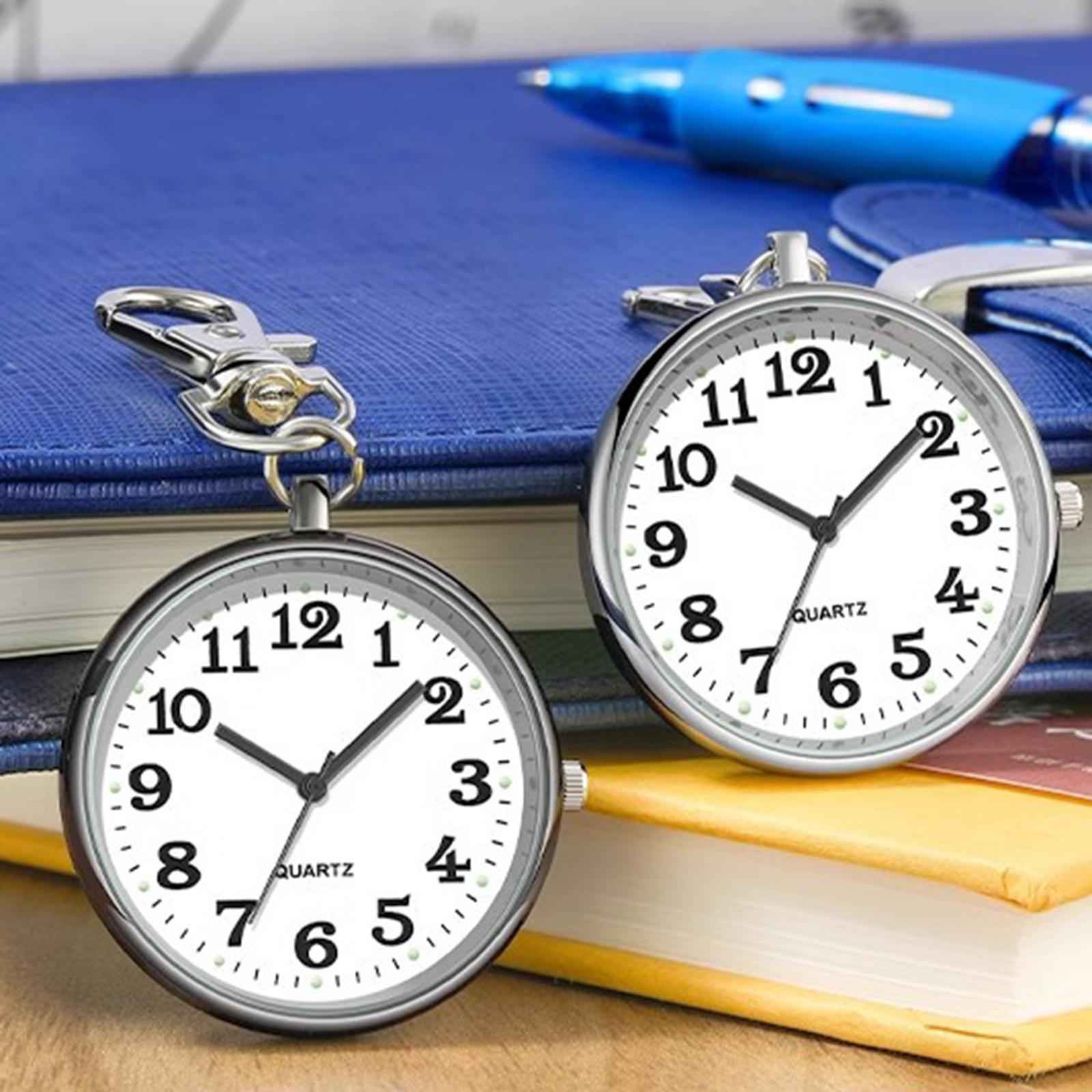 Pocket Watch Versatile Clock Pendant Nurse Watch for Weddings Birthday Party White