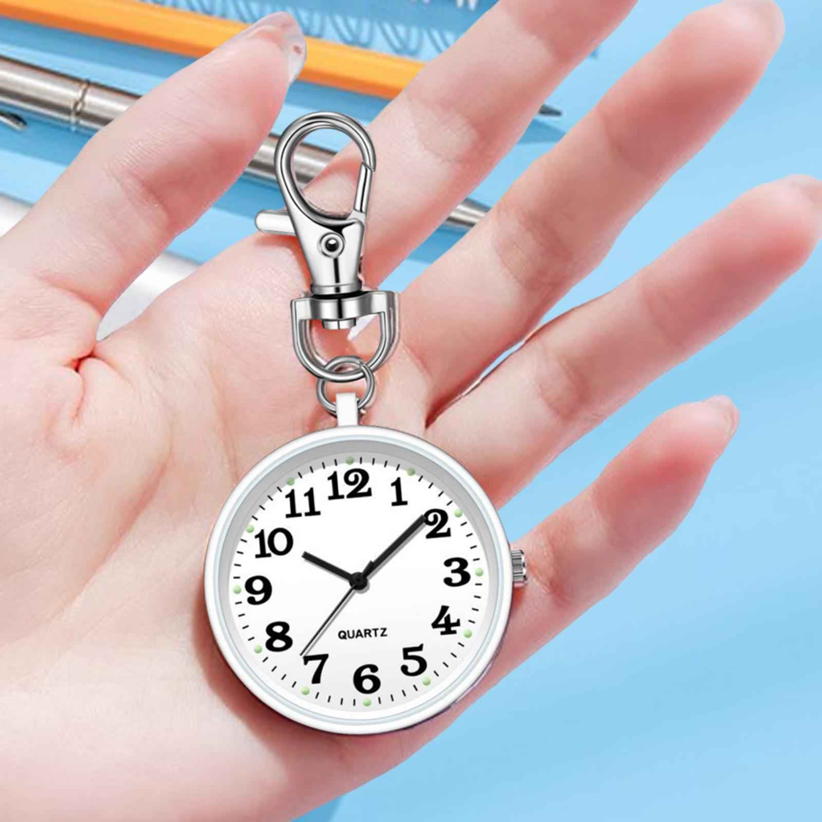Pocket Watch Versatile Clock Pendant Nurse Watch for Weddings Birthday Party White