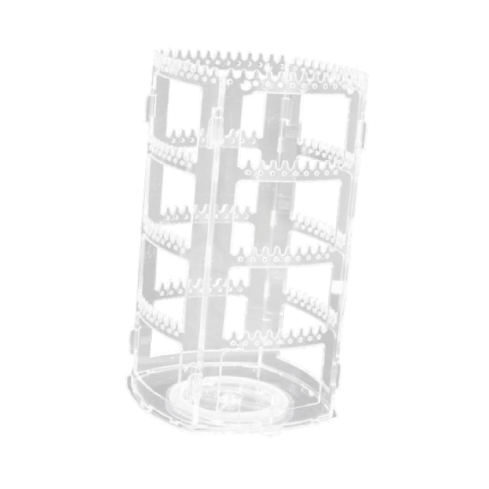 Rotating Jewelry Display Stand 4 Tiers Multifunction Acrylic Earring Display