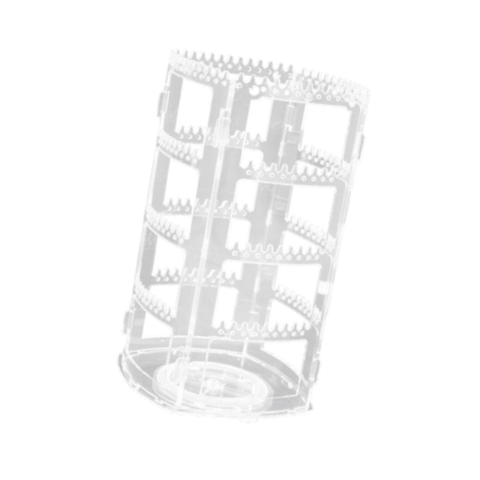 Rotating Jewelry Display Stand 4 Tiers Multifunction Acrylic Earring Display