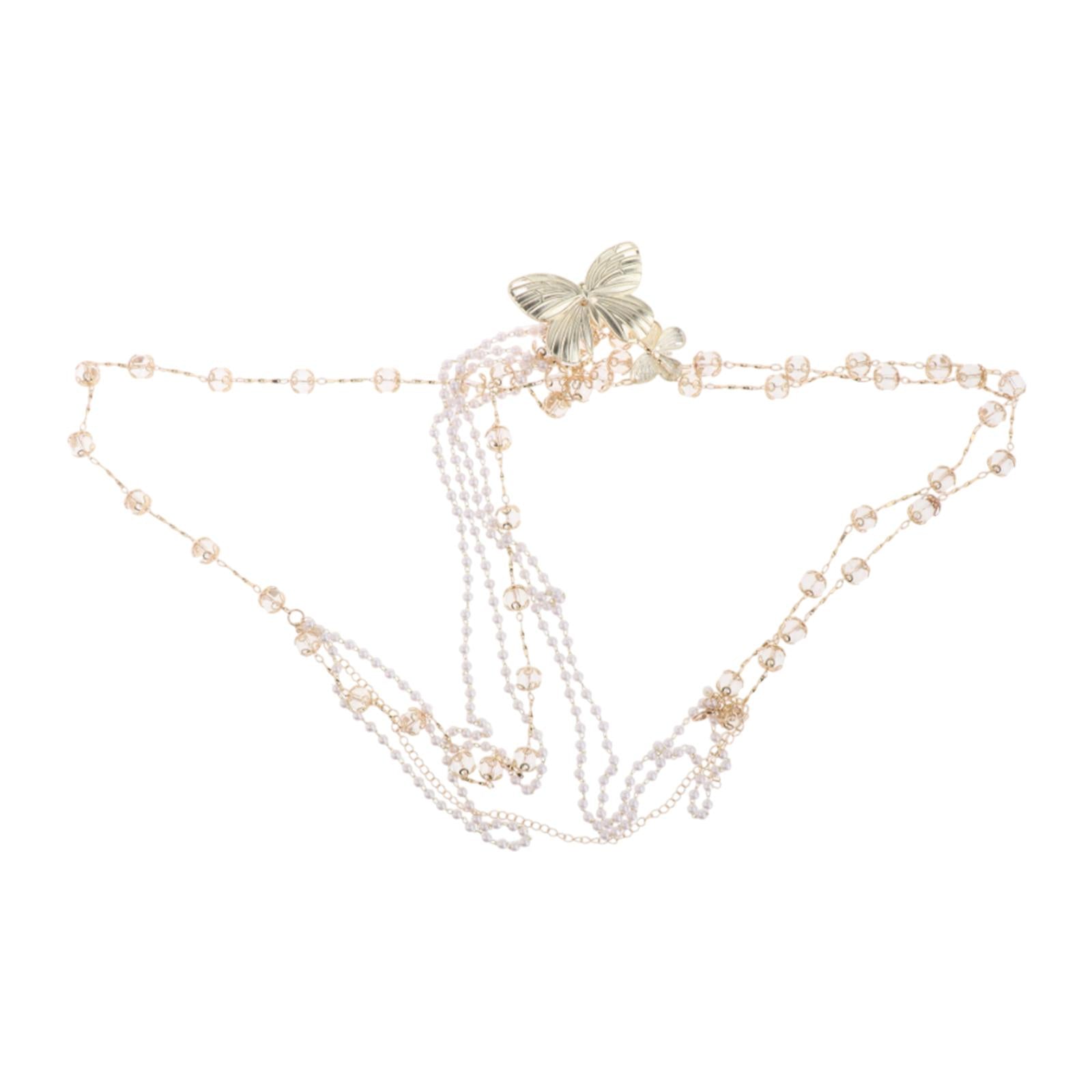 Waist Chain for Dress Adjustable Fashion Body Decoration Alloy Waist Jewelry Style B