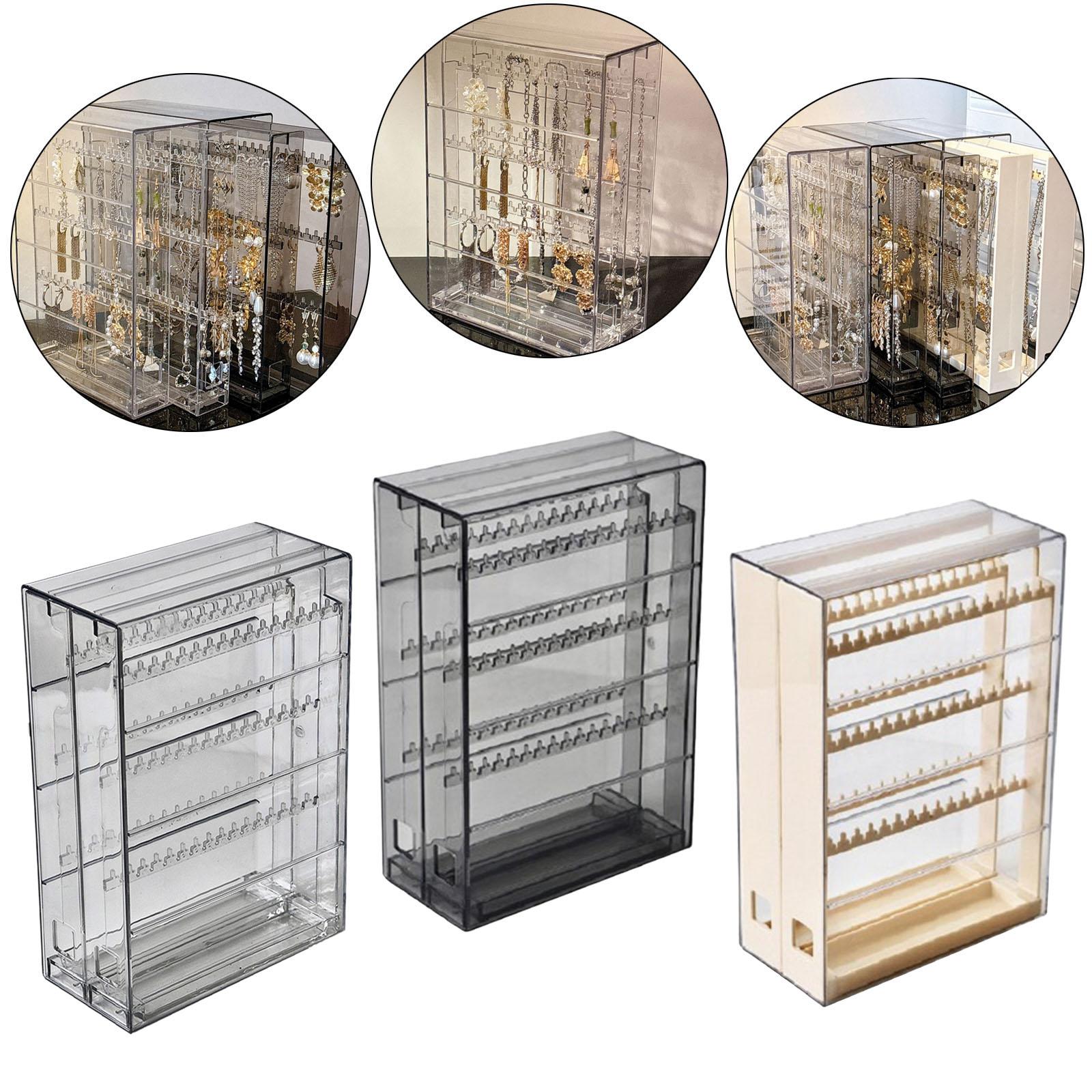 Jewelry Display Rack Large Capacity Multi Layer for Store Home Decor Dresser Clear