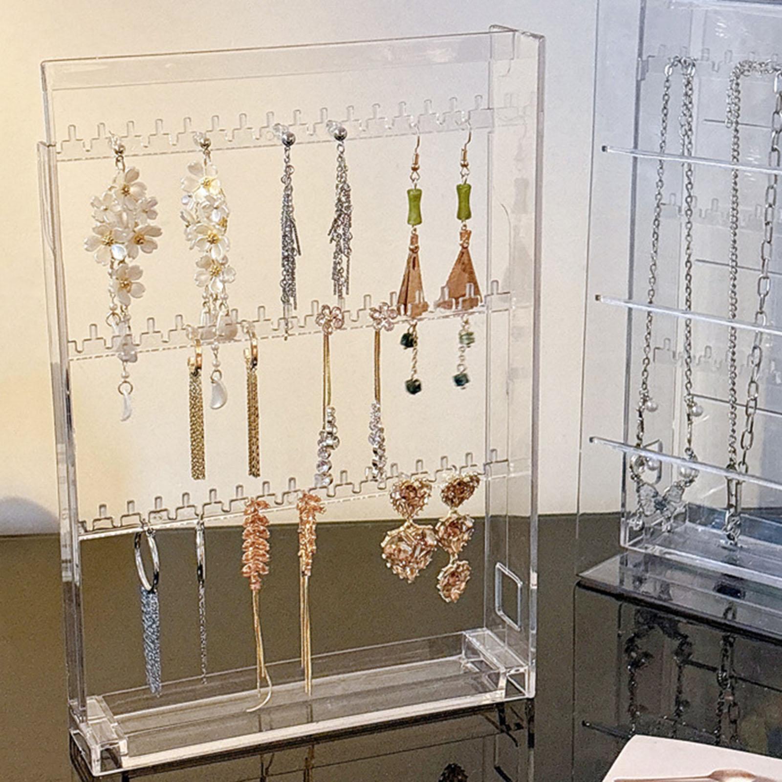 Jewelry Display Rack Large Capacity Multi Layer for Store Home Decor Dresser Black