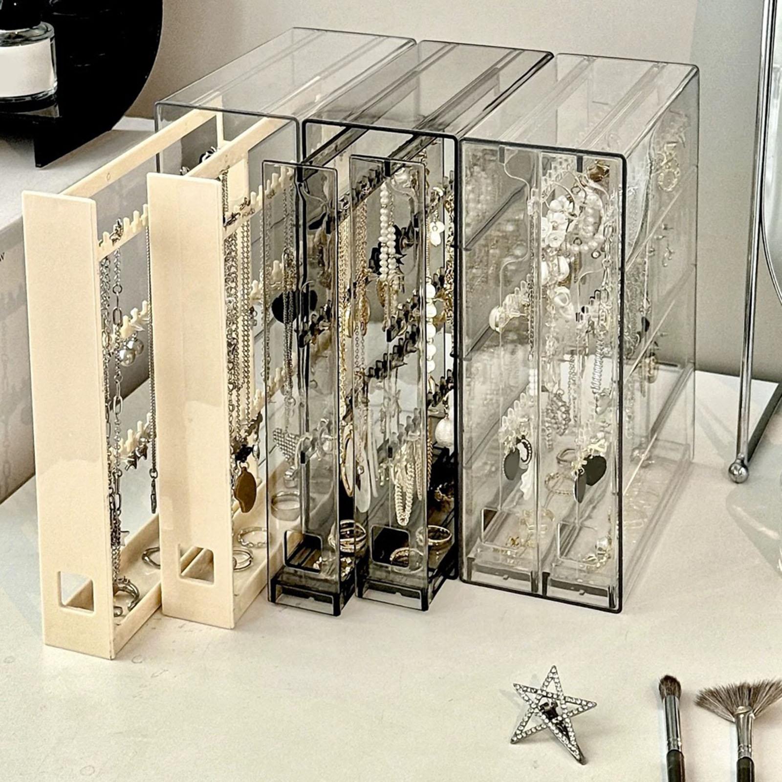 Jewelry Display Rack Large Capacity Multi Layer for Store Home Decor Dresser Black