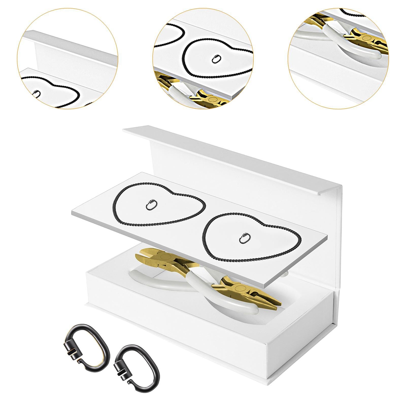 Permanent Bracelets Kit with Locking Clasps Romantic DIY Bracelet Making Kit 1 Pair Black