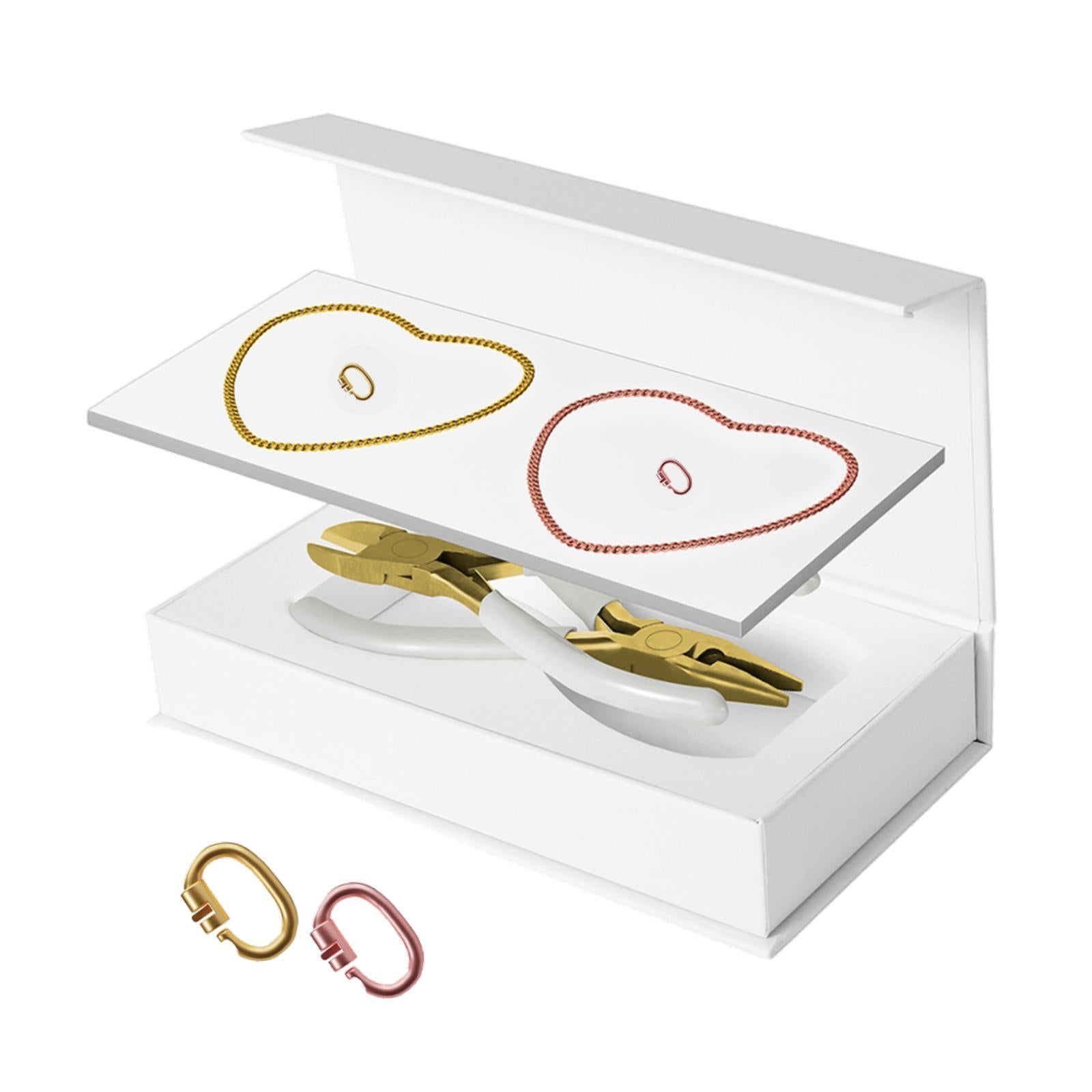 Permanent Bracelets Kit with Locking Clasps Romantic DIY Bracelet Making Kit 1 Gold 1 Rose Gold