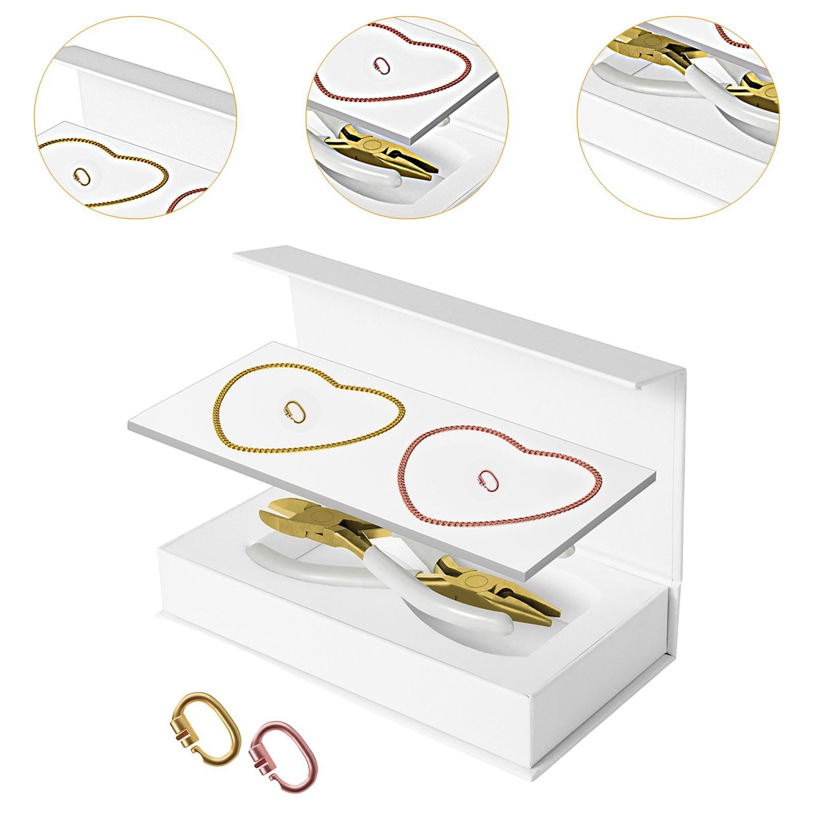 Permanent Bracelets Kit with Locking Clasps Romantic DIY Bracelet Making Kit 1 Gold 1 Rose Gold