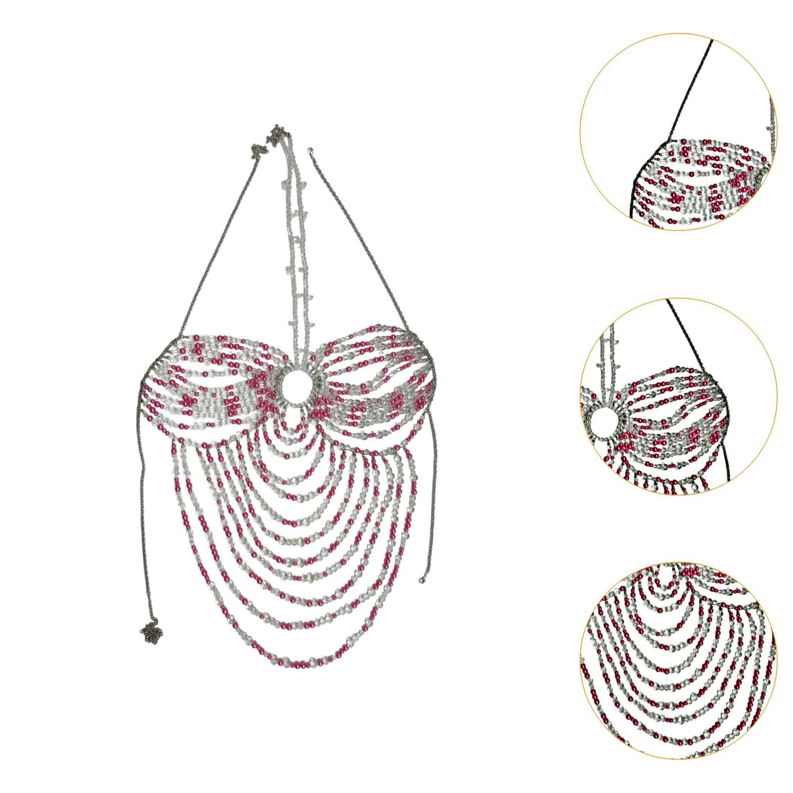Beaded Body Chain Bra Body Jewelry Fashion Boho Costume Accessories Necklace