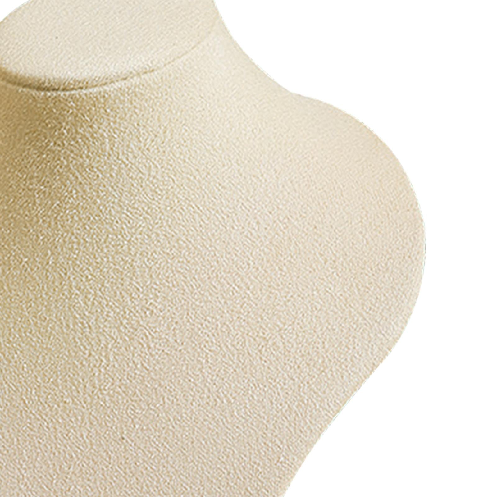Necklace Display Stand Home Decor Storage Elegant Display Necklace Mannequin Beige