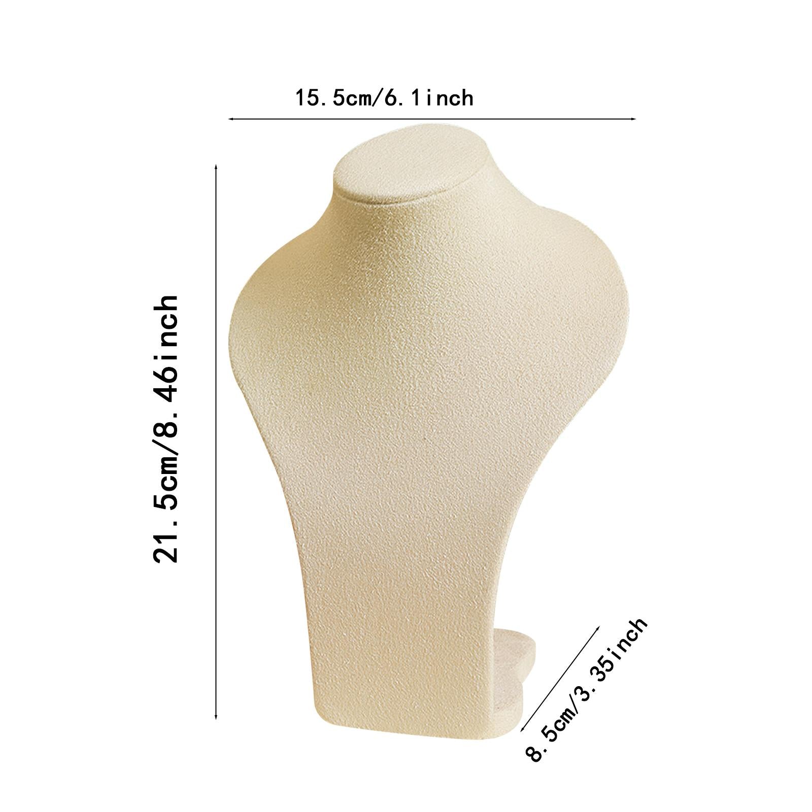 Necklace Display Stand Home Decor Storage Elegant Display Necklace Mannequin Beige