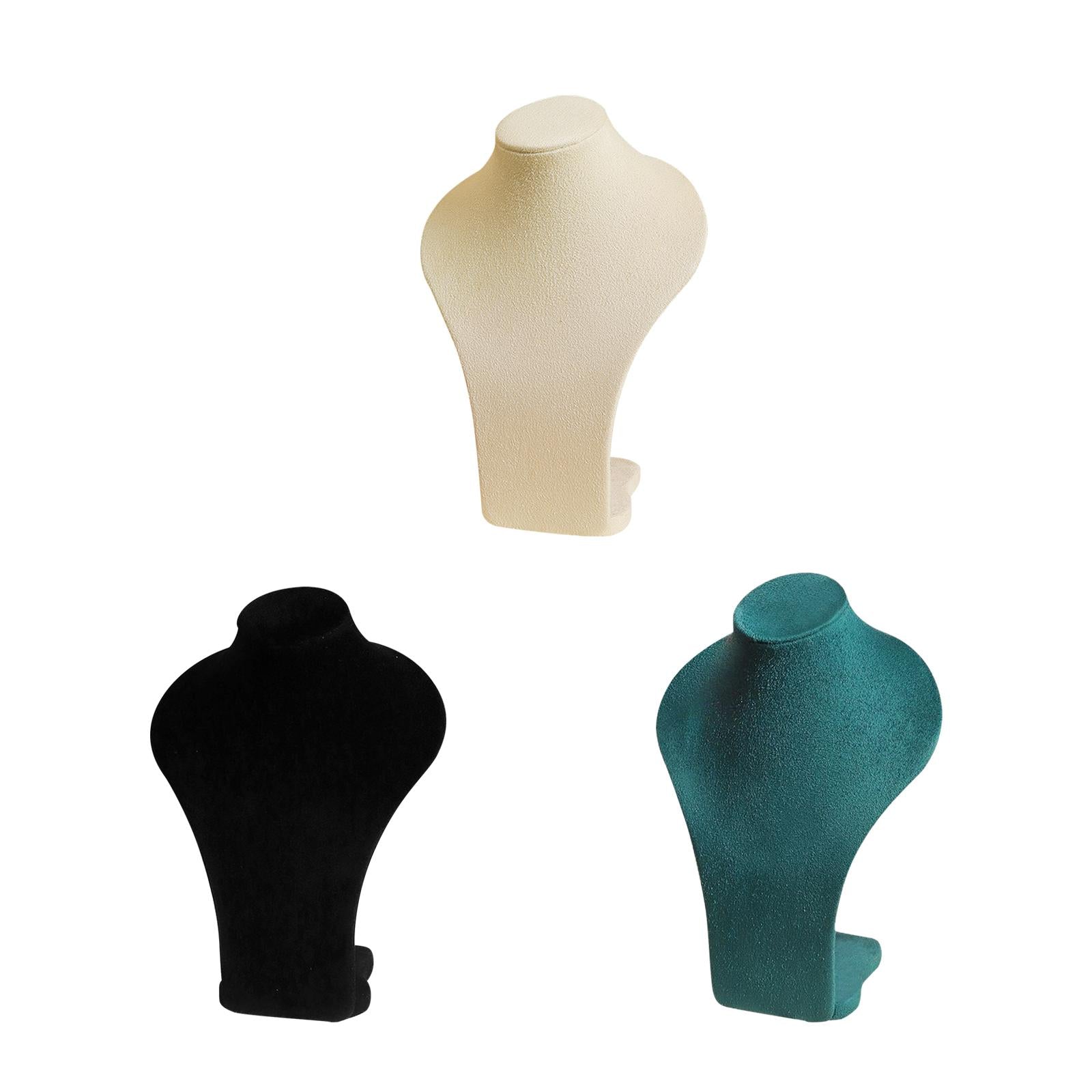 Necklace Display Stand Home Decor Storage Elegant Display Necklace Mannequin Beige