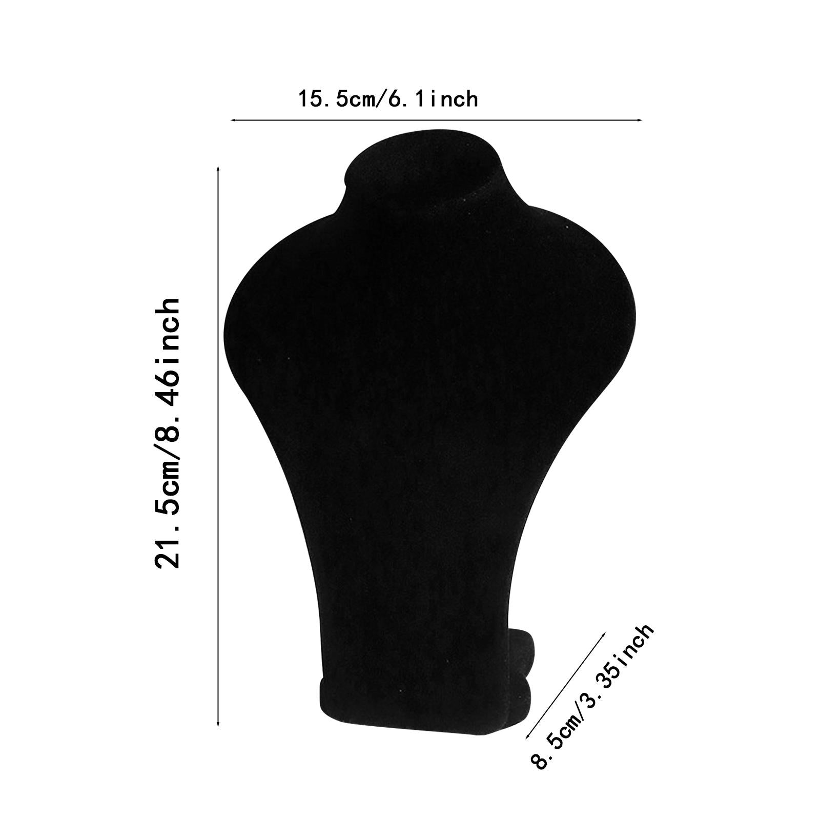 Necklace Display Stand Home Decor Storage Elegant Display Necklace Mannequin Black