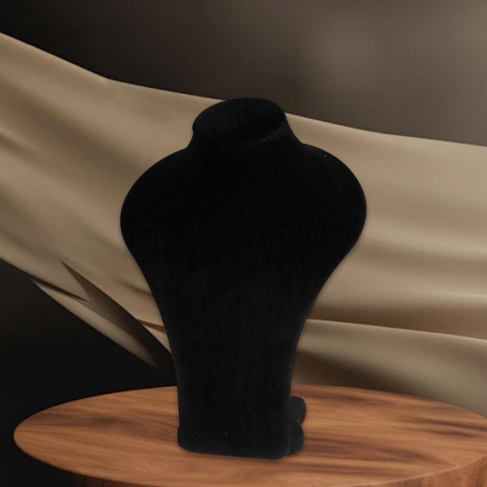 Necklace Display Stand Home Decor Storage Elegant Display Necklace Mannequin Black