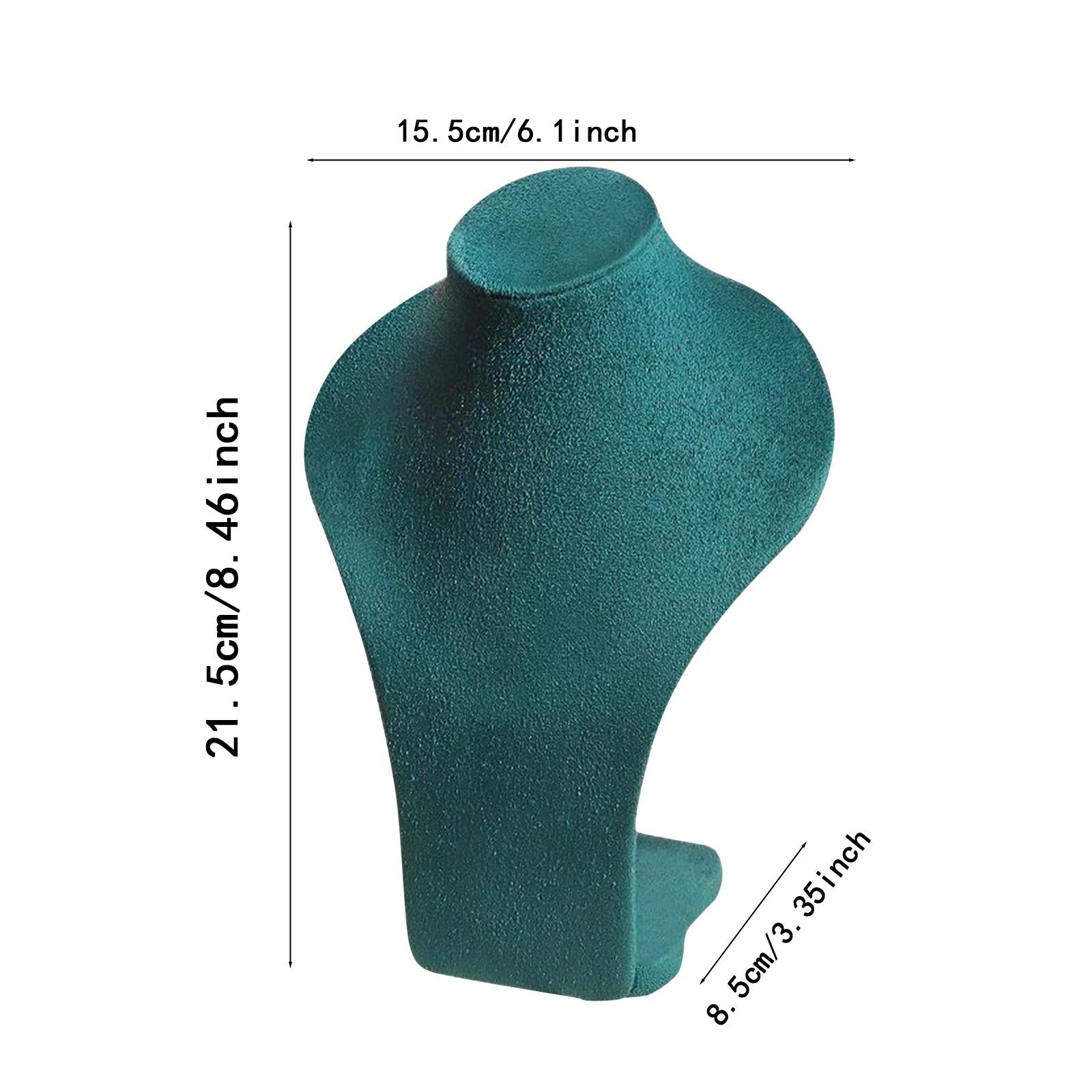 Necklace Display Stand Home Decor Storage Elegant Display Necklace Mannequin Green