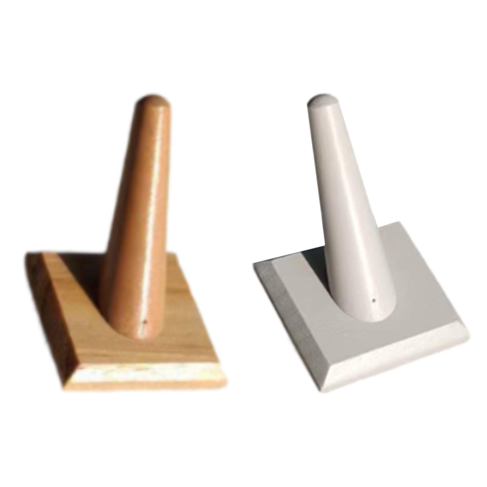 Single Finger Ring Display Wood for Personal Use Tradeshow Anniversary Rings brown