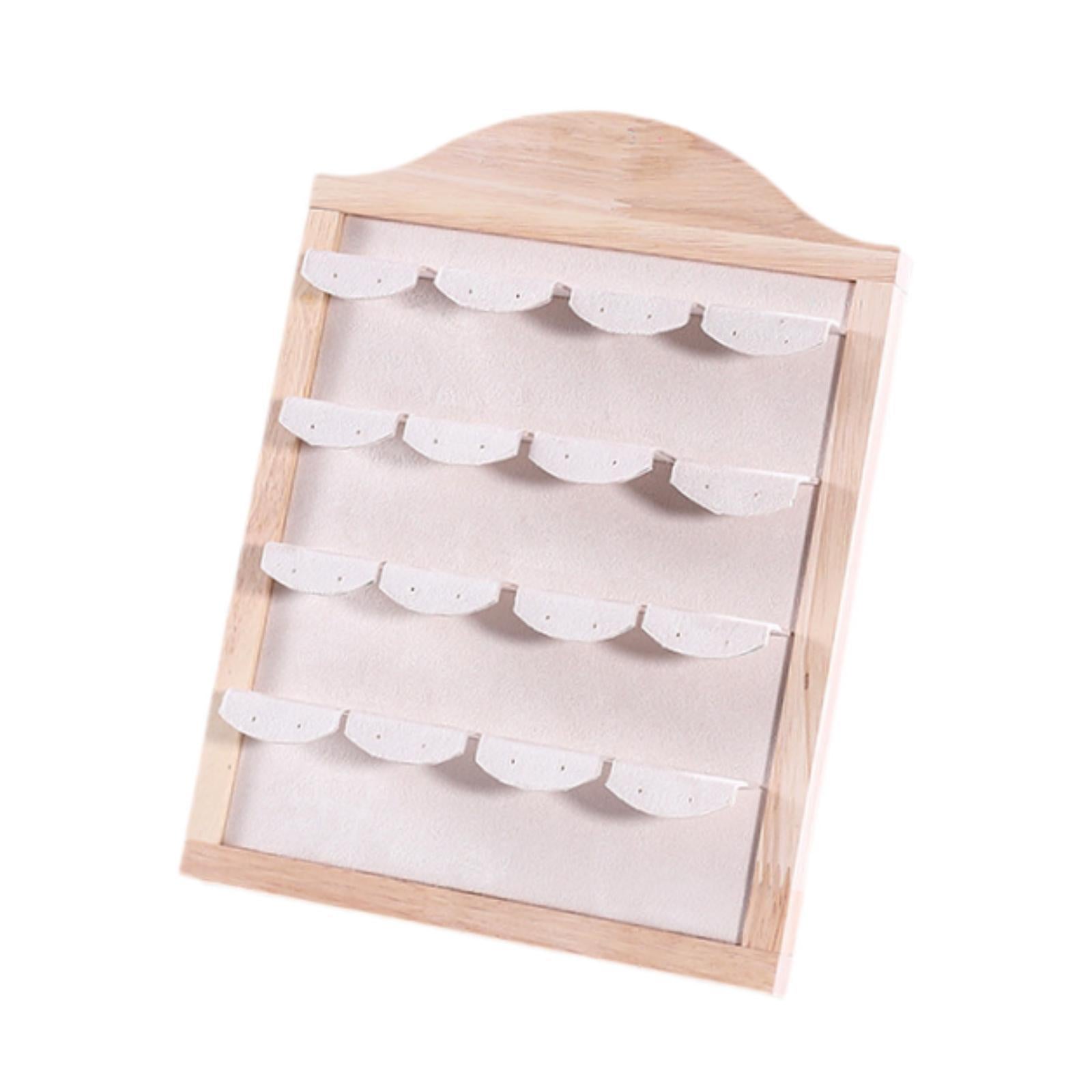 Earring Display Stand Vertical Wood Storage Organizer for Show Store Vanity