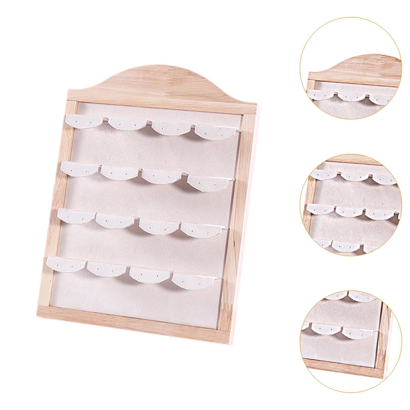 Earring Display Stand Vertical Wood Storage Organizer for Show Store Vanity