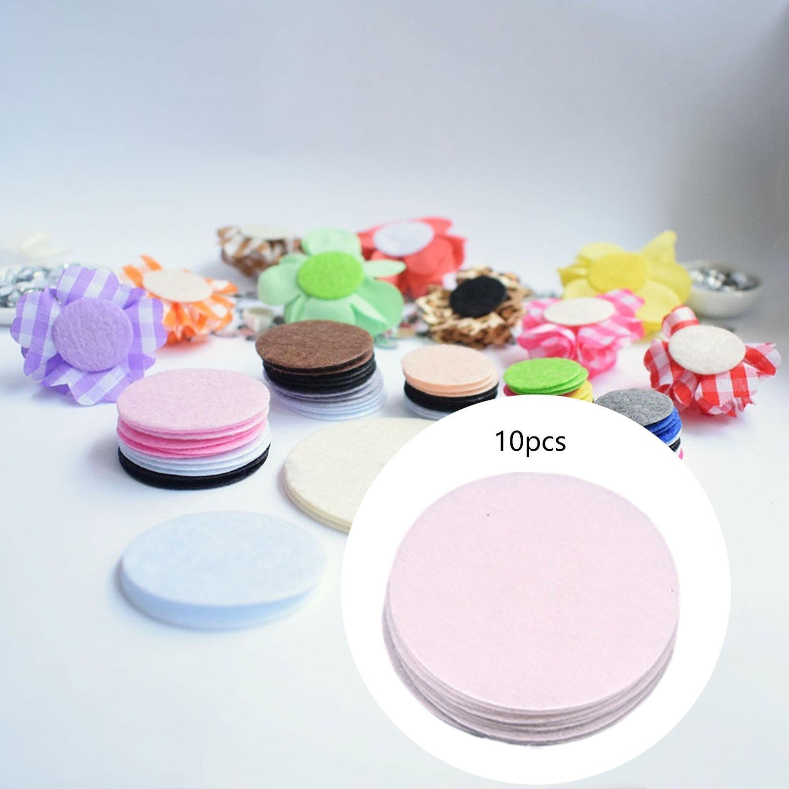 Non Woven Sheets Template Pads for Artificial Flower Making Brooch Handcraft 6cm White