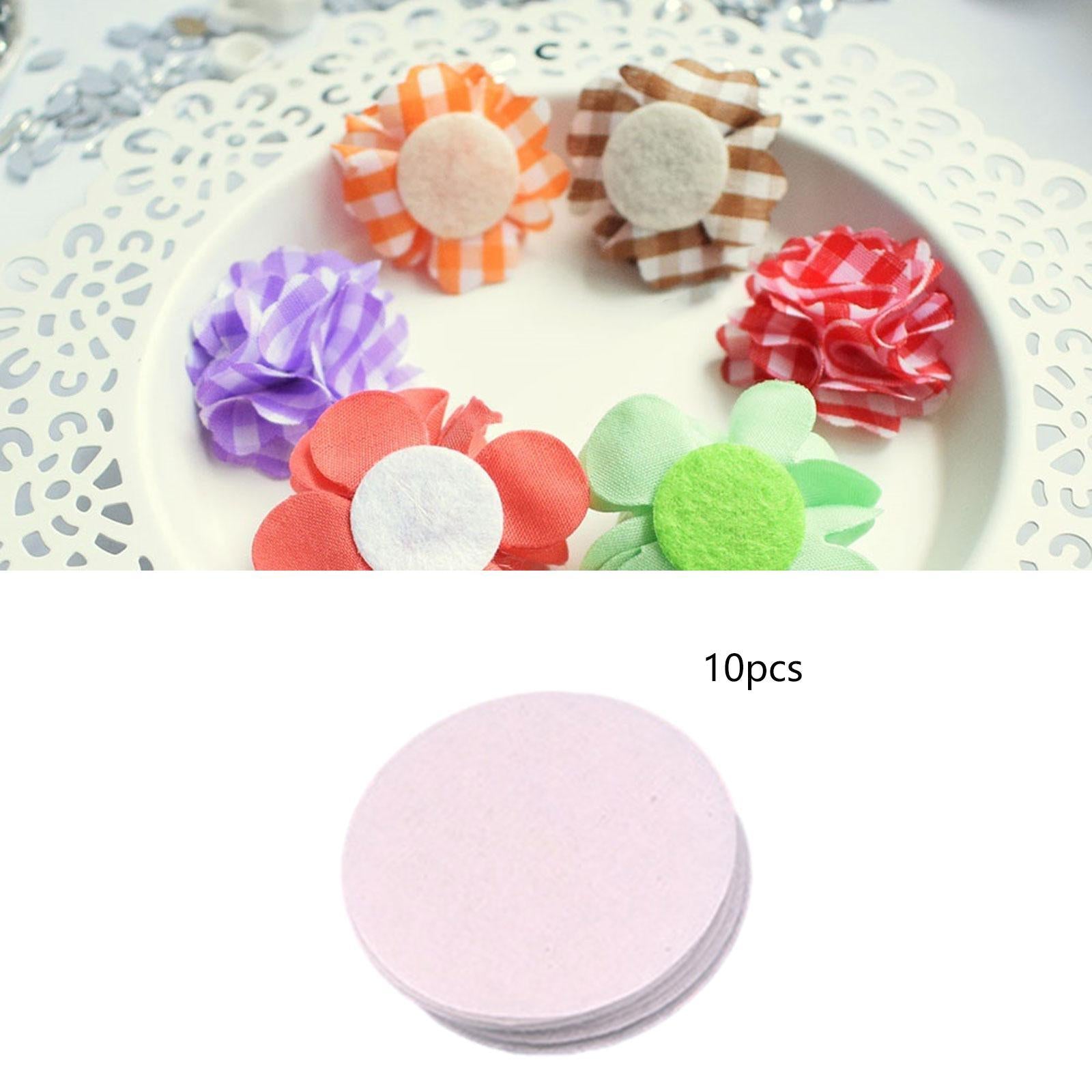 Non Woven Sheets Template Pads for Artificial Flower Making Brooch Handcraft 5cm White