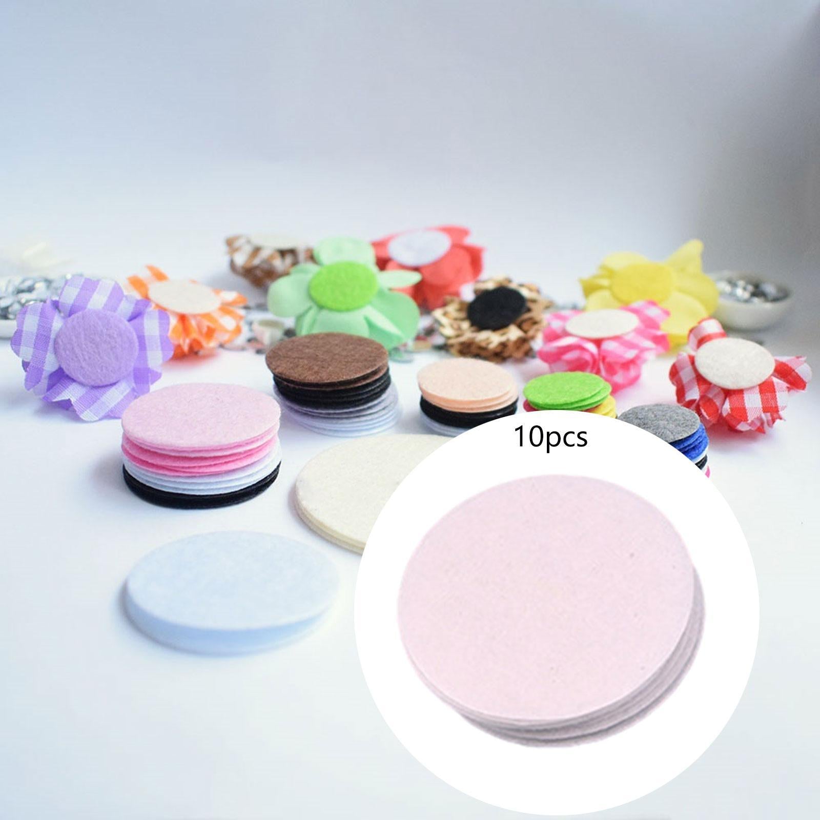 Non Woven Sheets Template Pads for Artificial Flower Making Brooch Handcraft 5cm White