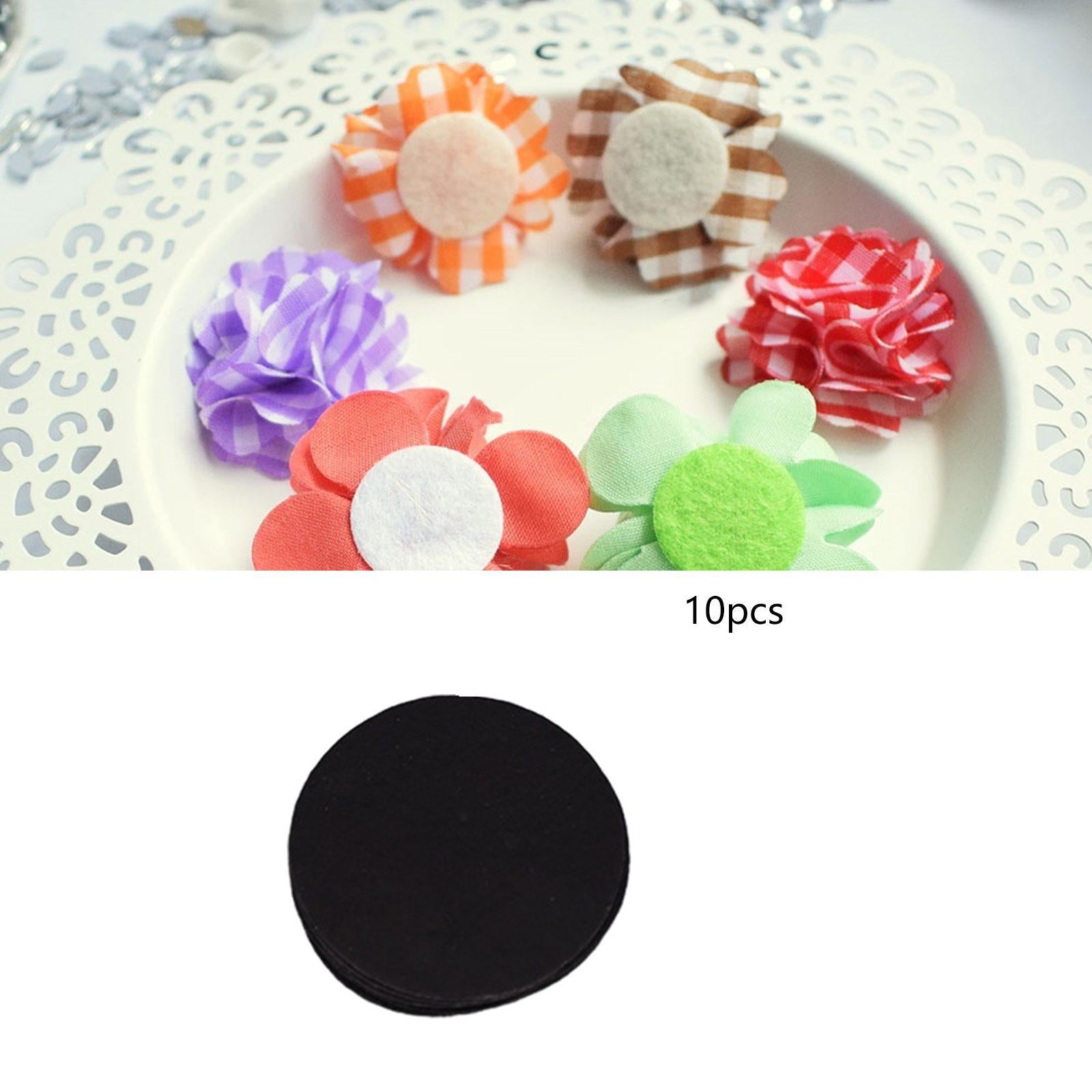 Non Woven Sheets Template Pads for Artificial Flower Making Brooch Handcraft 6cm Black