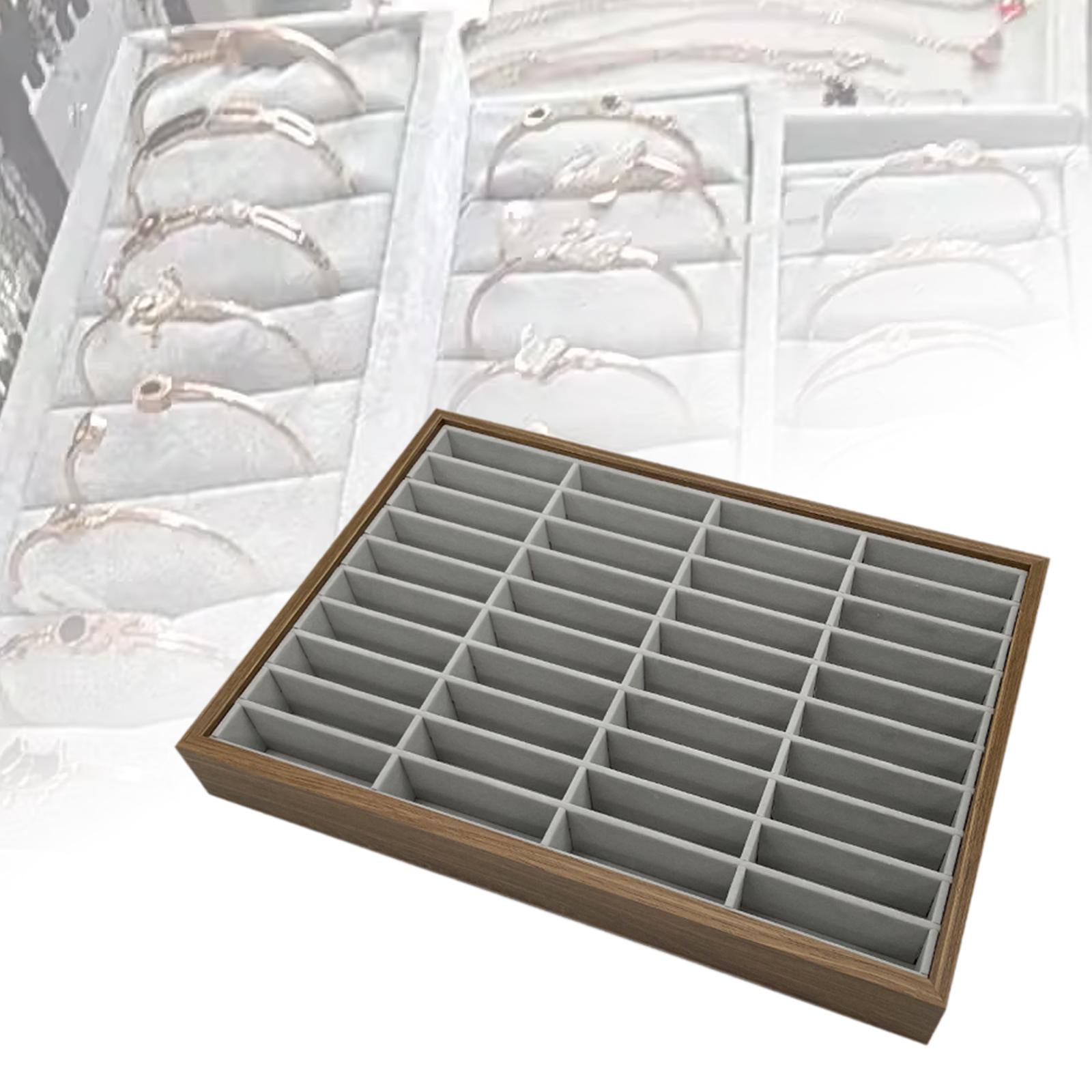 40 Slots Bracelets Tray Holder Space Saving Multifunctional 13.7x9.8x1.7inch