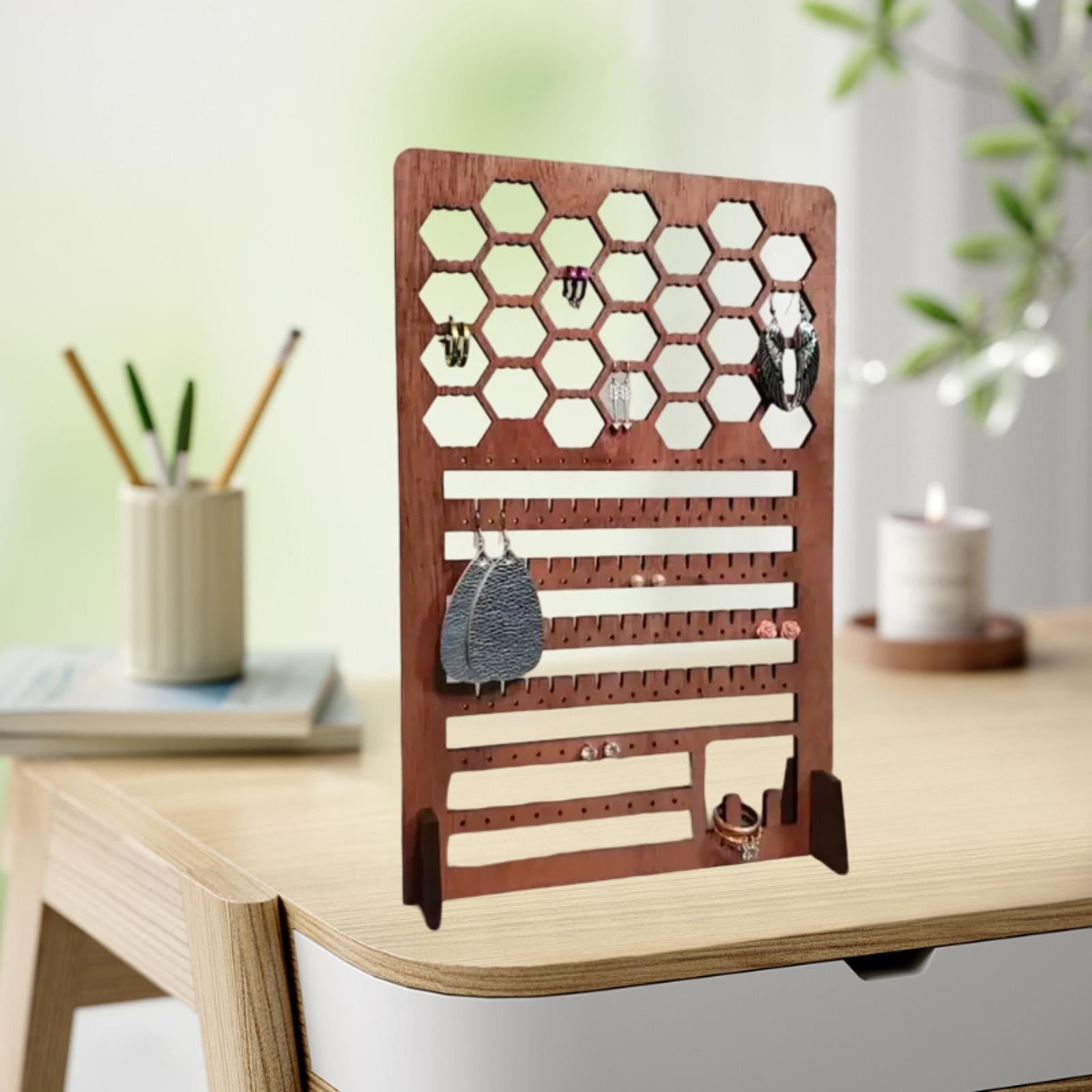 Jewelry Organizer Showcase Countertop Jewelry Holder for Necklaces Ear Studs