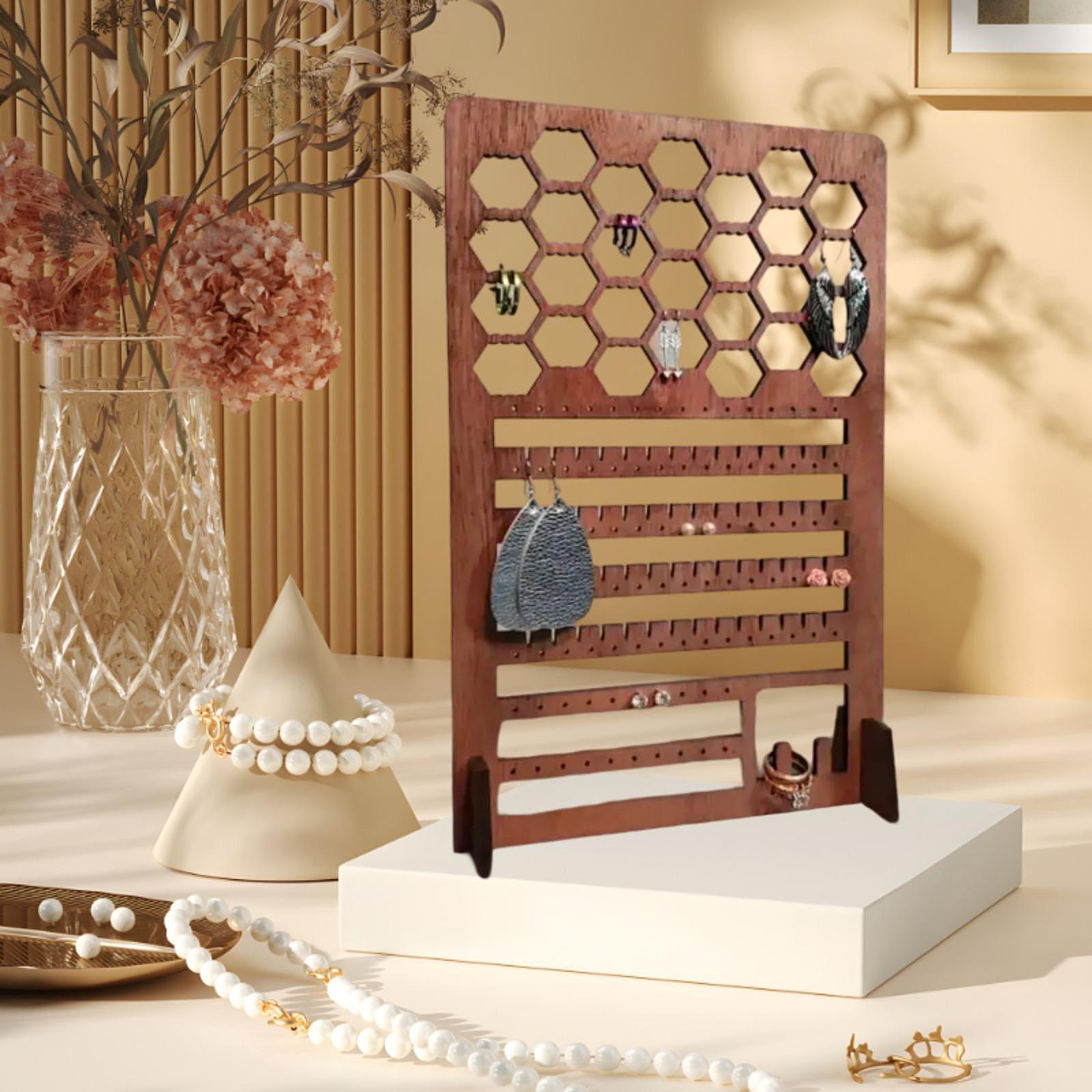 Jewelry Organizer Showcase Countertop Jewelry Holder for Necklaces Ear Studs