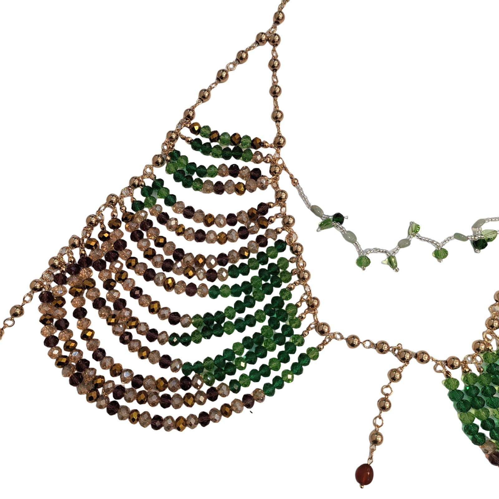 Body Chain Necklace Bra Novelty Chest Necklace for Masquerade Cosplay Summer