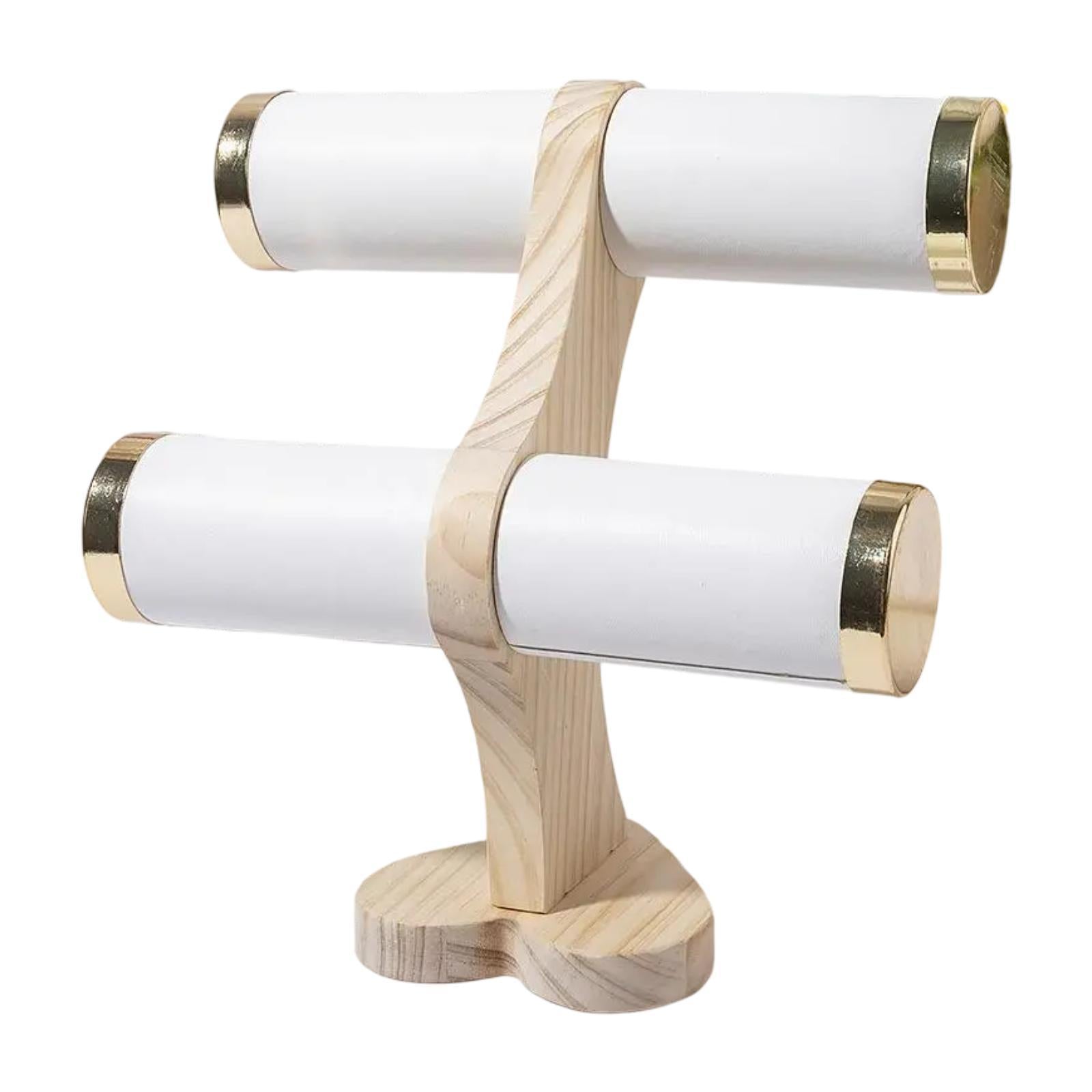 Bracelet Jewelry Storage Organizer Rack 2 Tier for Showcase Business Bedroom White