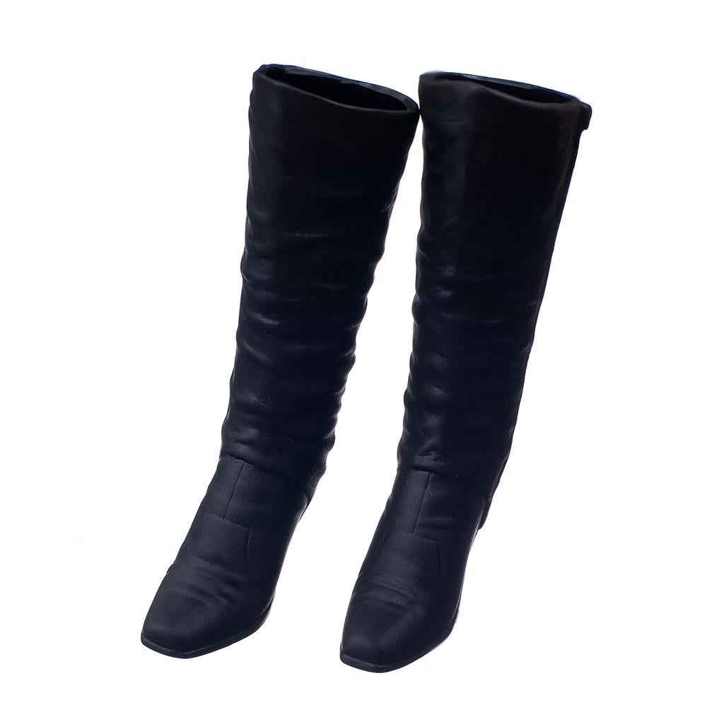 Black 1/6 Scale Long Boots Shoes For 12 inch Female Action Figures Black 3