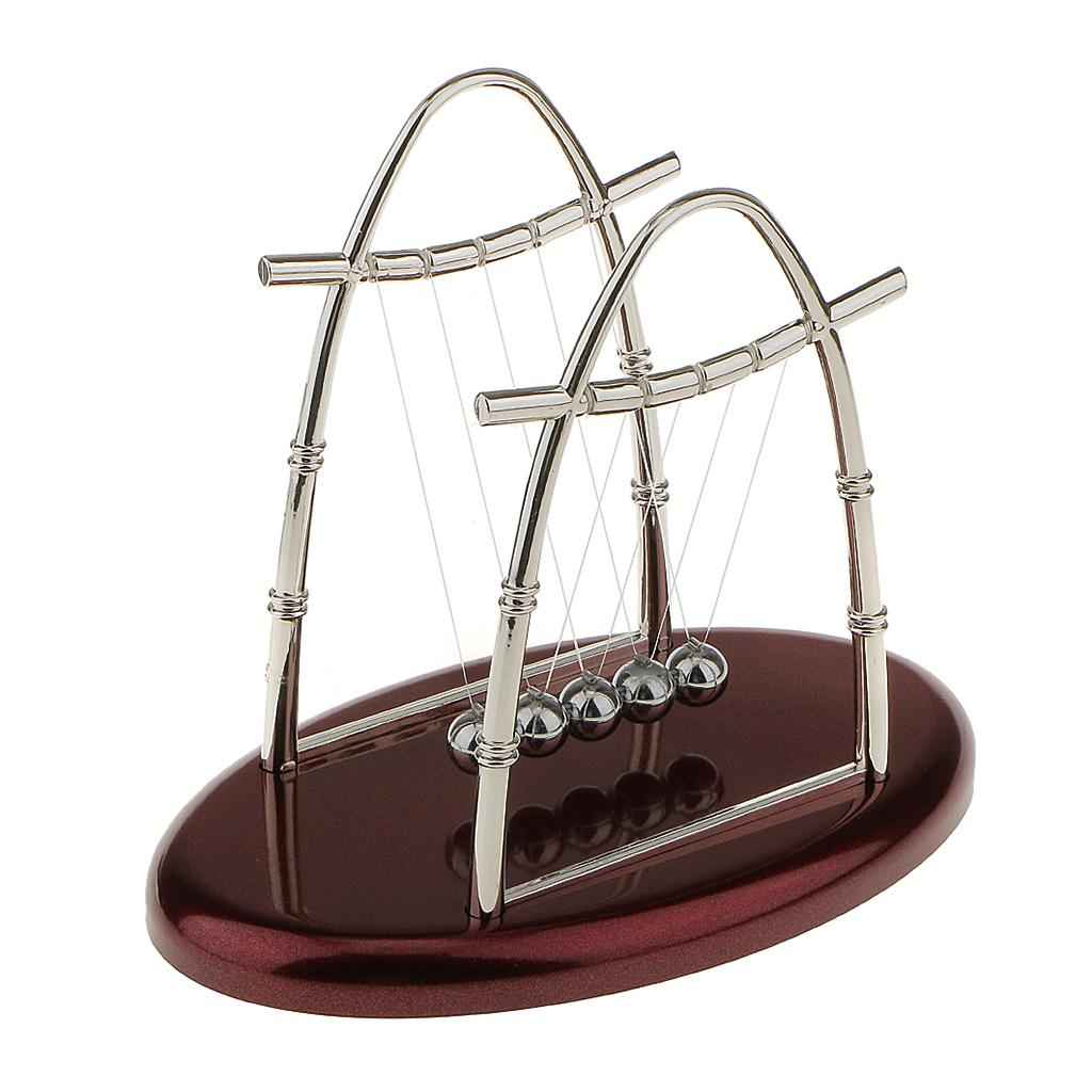 Newton Cradle Balance Ball Physics Science Pendulum Educational Toy Arch-S