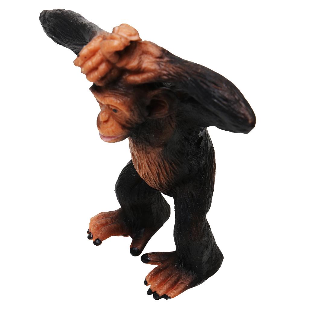 2x Realistic Gorilla Kangaroo with Baby Wild Animal Model Action Figure Toy