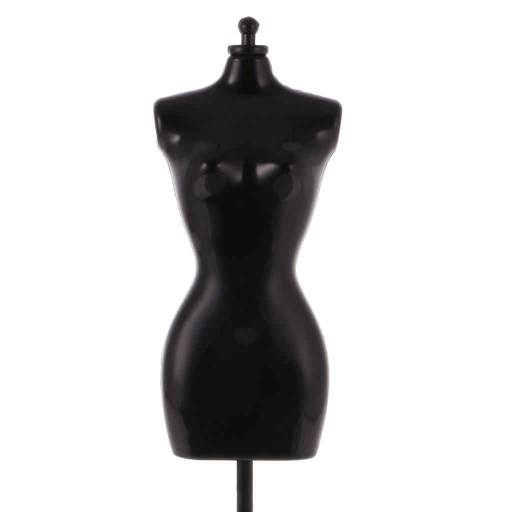 Display Holder Dress Clothes Mannequin Model Stand for Dolls Black