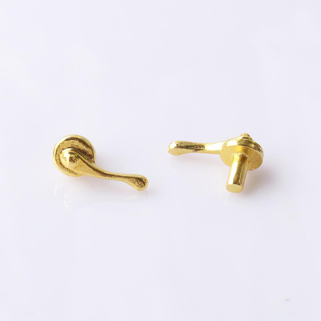 16Pcs Mini Alloy Door Pull Handles Locks Keys for 1/12 Dollhouse Accessories