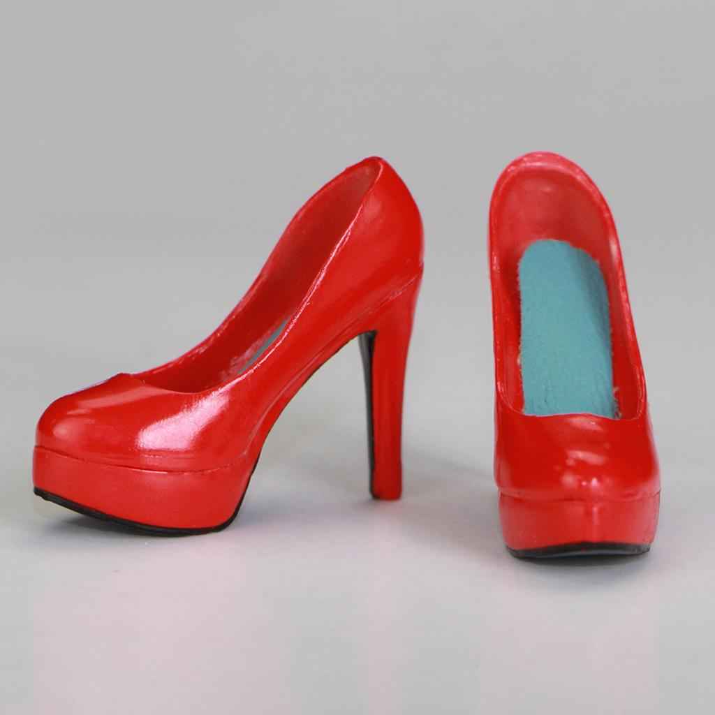 1/6 Scale High Heels Platform Shoes for 12'' Female Figure Body Red