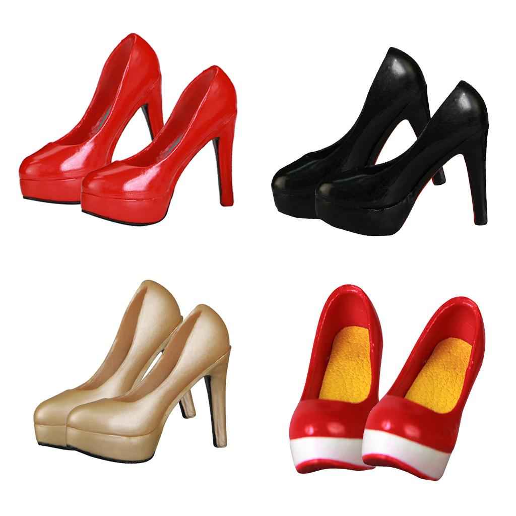 1/6 Scale High Heels Platform Shoes for 12'' Female Figure Body Red