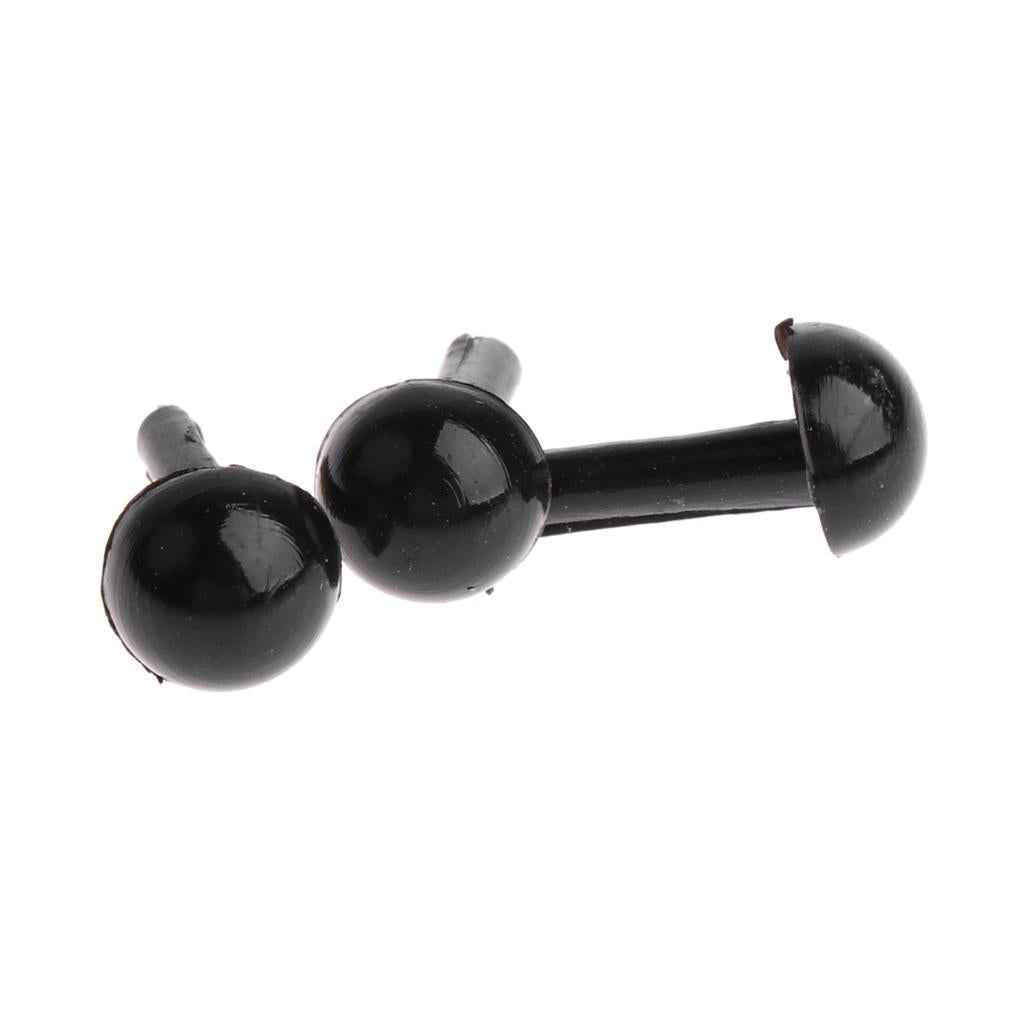 200 Pieces Black Plastic Safety Eyes for Teddy Bear Doll Animal Toys 3MM