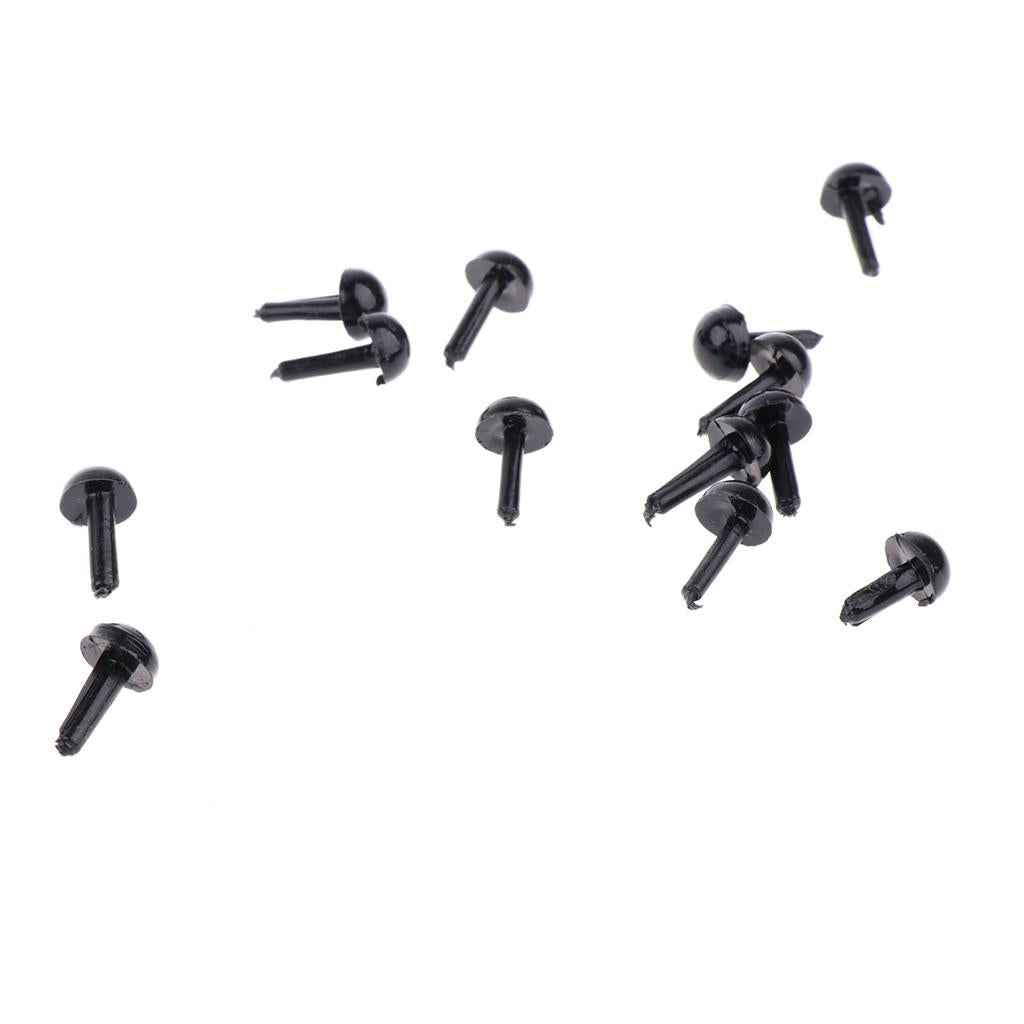 200 Pieces Black Plastic Safety Eyes for Teddy Bear Doll Animal Toys 3MM
