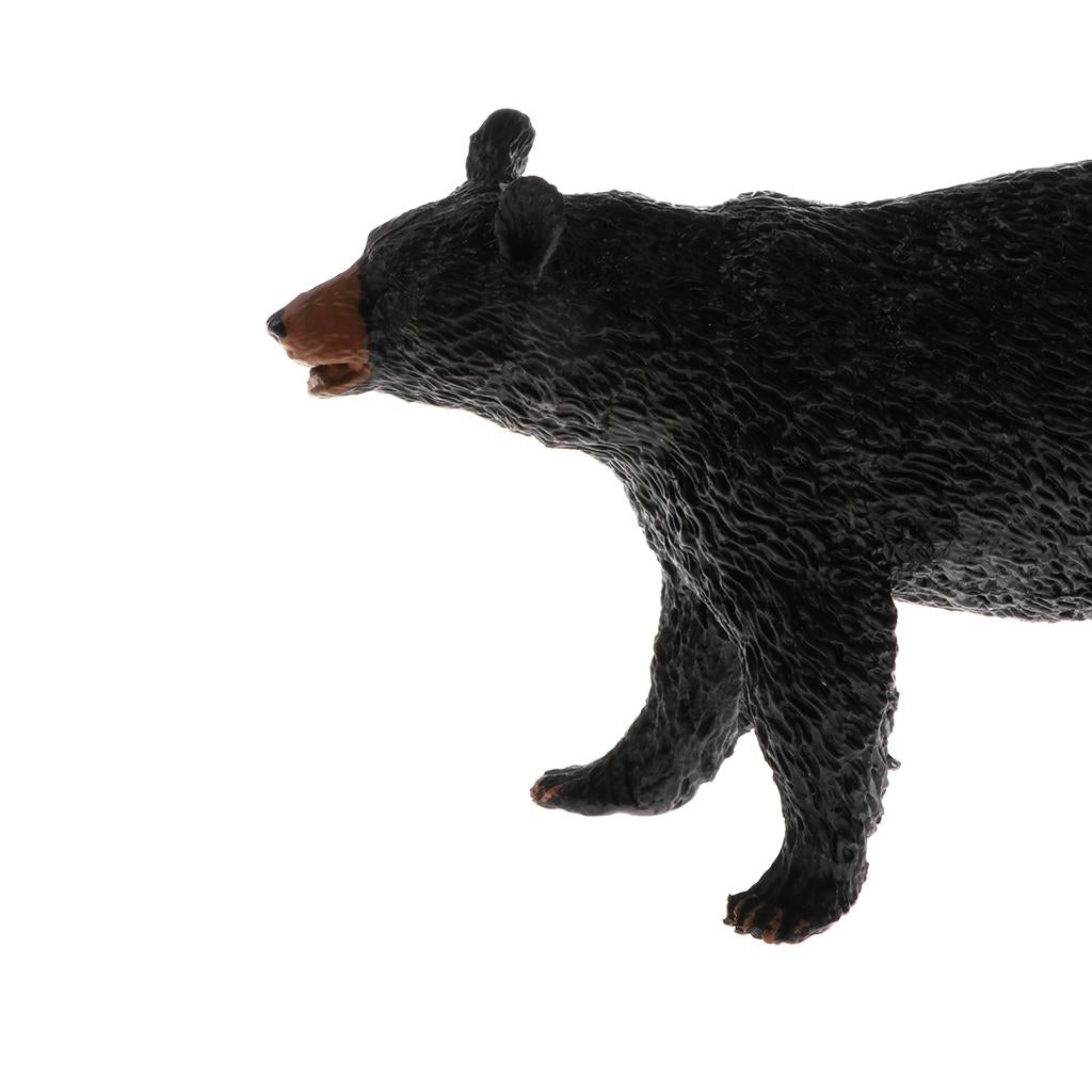2pcs Simulation Animal Model Figure Toys Figurine Home Decor Black Bear