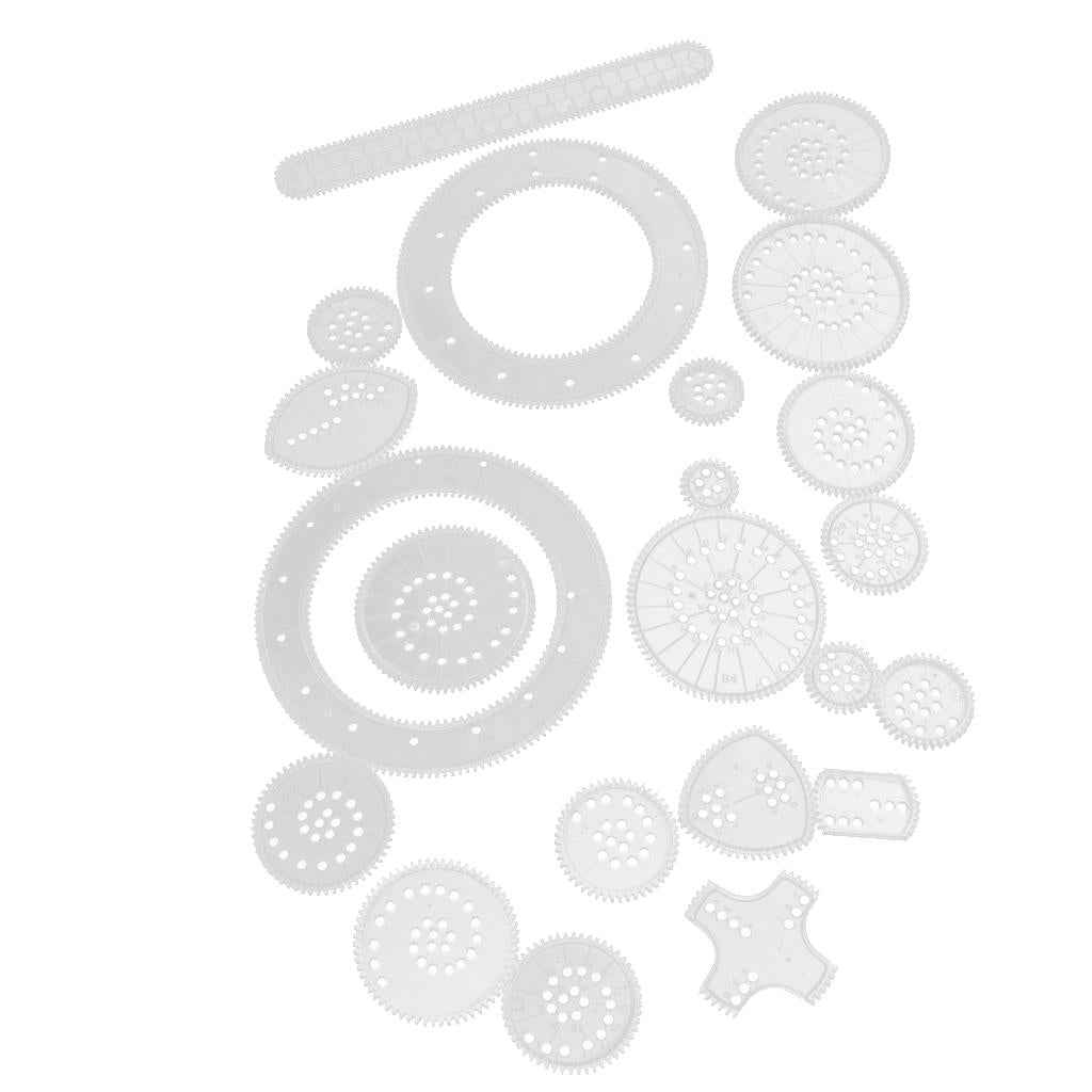 28 Piece Creative Spirograph Magic Suit, Kids Geometric Ruler Art Drawing Toys, Birthday Gift
