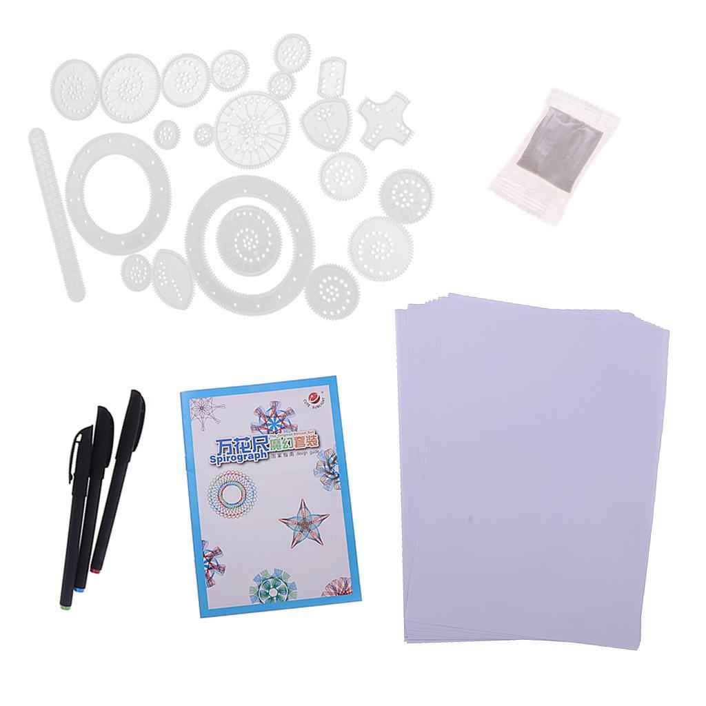 28 Piece Creative Spirograph Magic Suit, Kids Geometric Ruler Art Drawing Toys, Birthday Gift