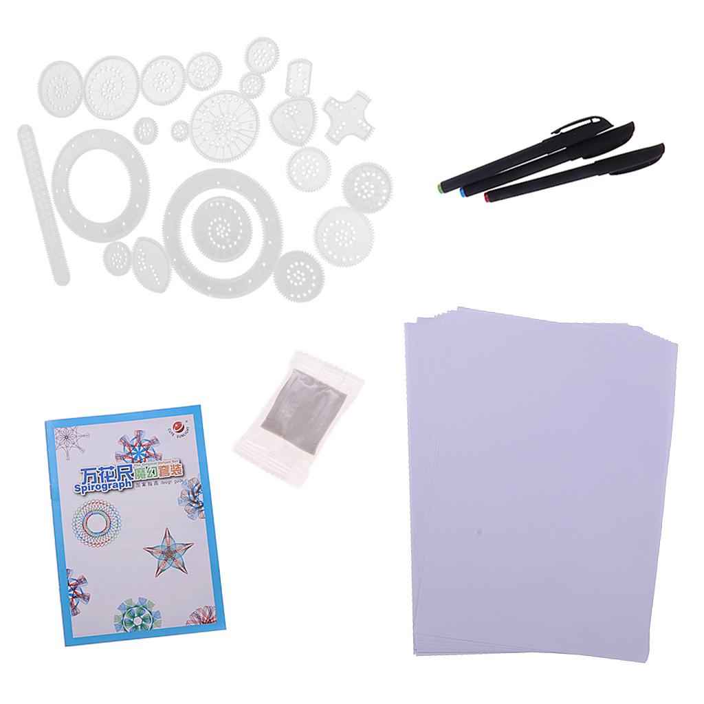 28 Piece Creative Spirograph Magic Suit, Kids Geometric Ruler Art Drawing Toys, Birthday Gift
