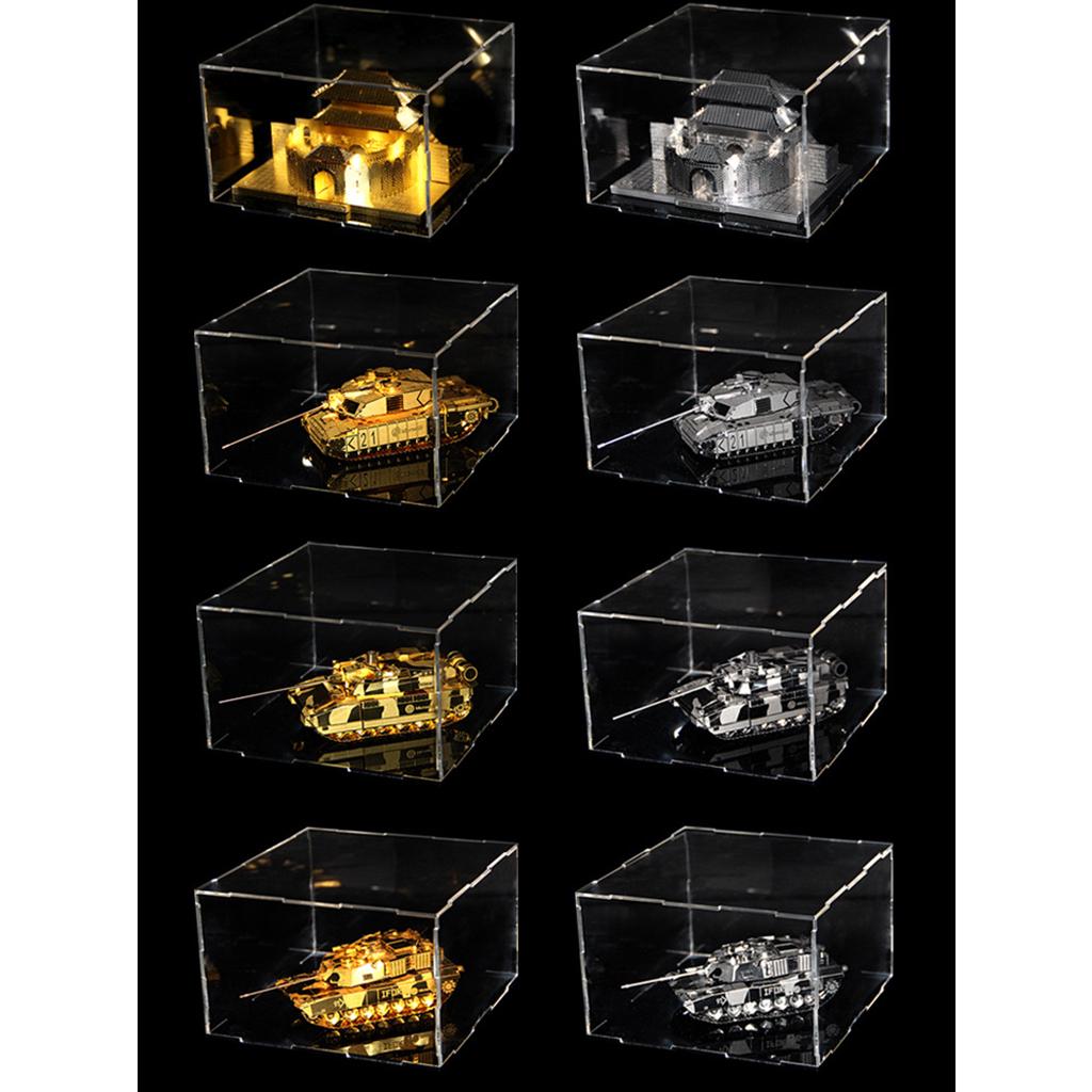 2pcs Clear Acrylic Display Box Case Model Figure Display Dustproof Box