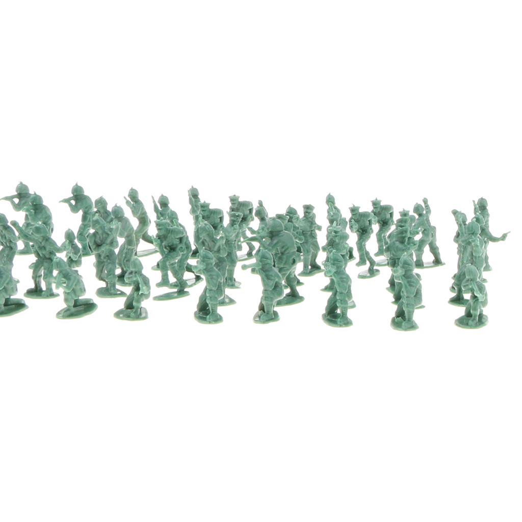 500 Pieces 2cm Plastic Toy Soldier Figurs Army Men Accessories Army Green