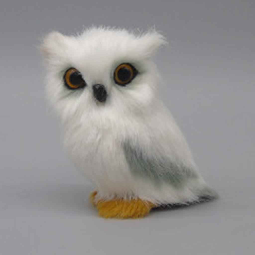 Vivid Simulation Plush Animal Model Figures Home Decoration Kids Toy Birthday Gift - Owl