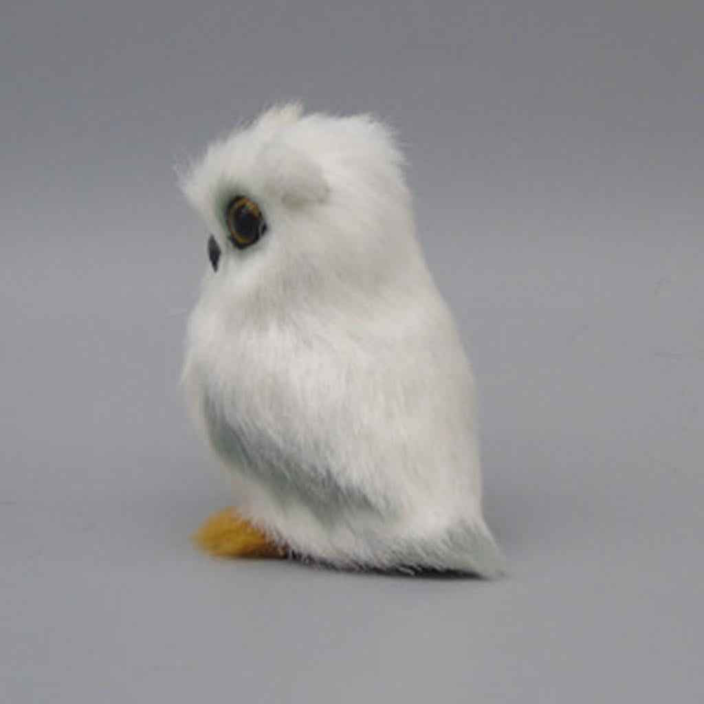 Vivid Simulation Plush Animal Model Figures Home Decoration Kids Toy Birthday Gift - Owl