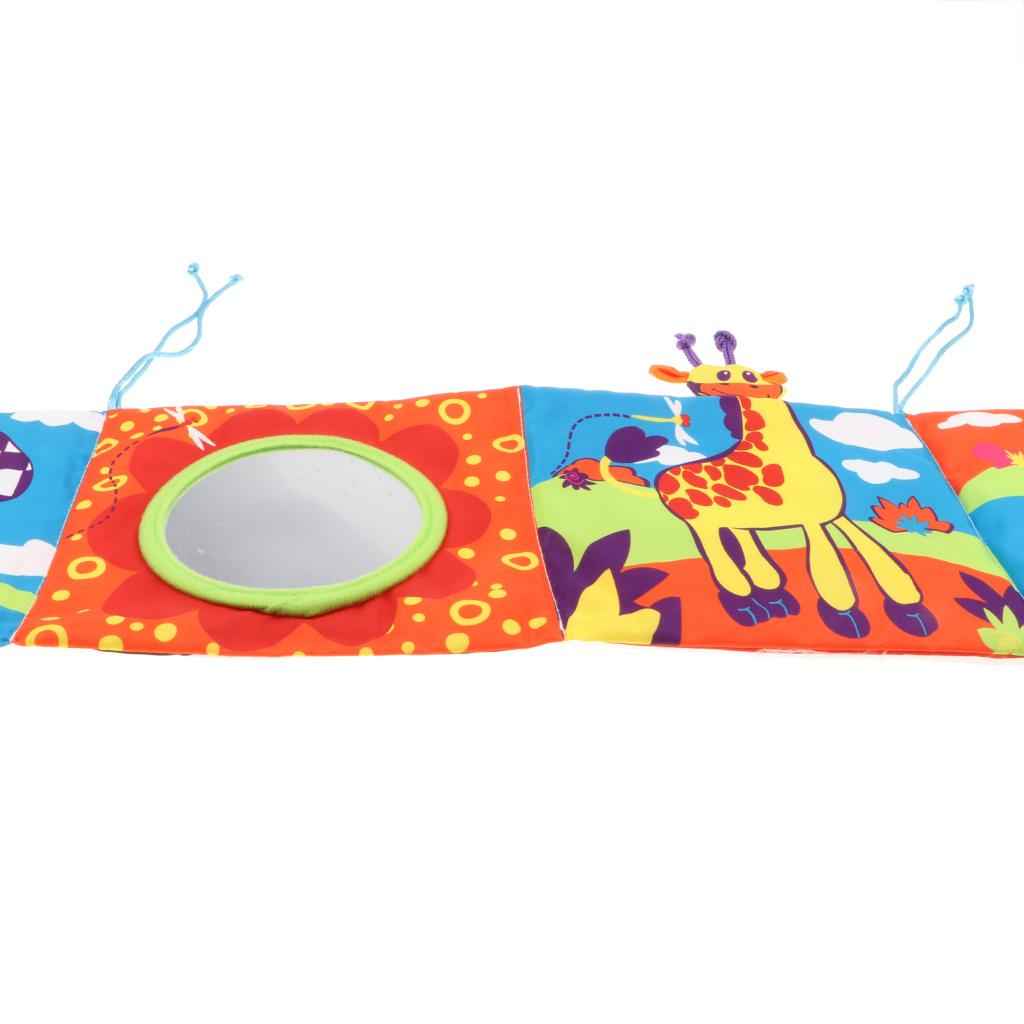Baby Crib Cloth Book Animal Puzzle Toys Elephant/Lion/Giraffe/Monkey for Kids Infants Educational Development - Rattle Crib Bed Gallery Bumper Pad