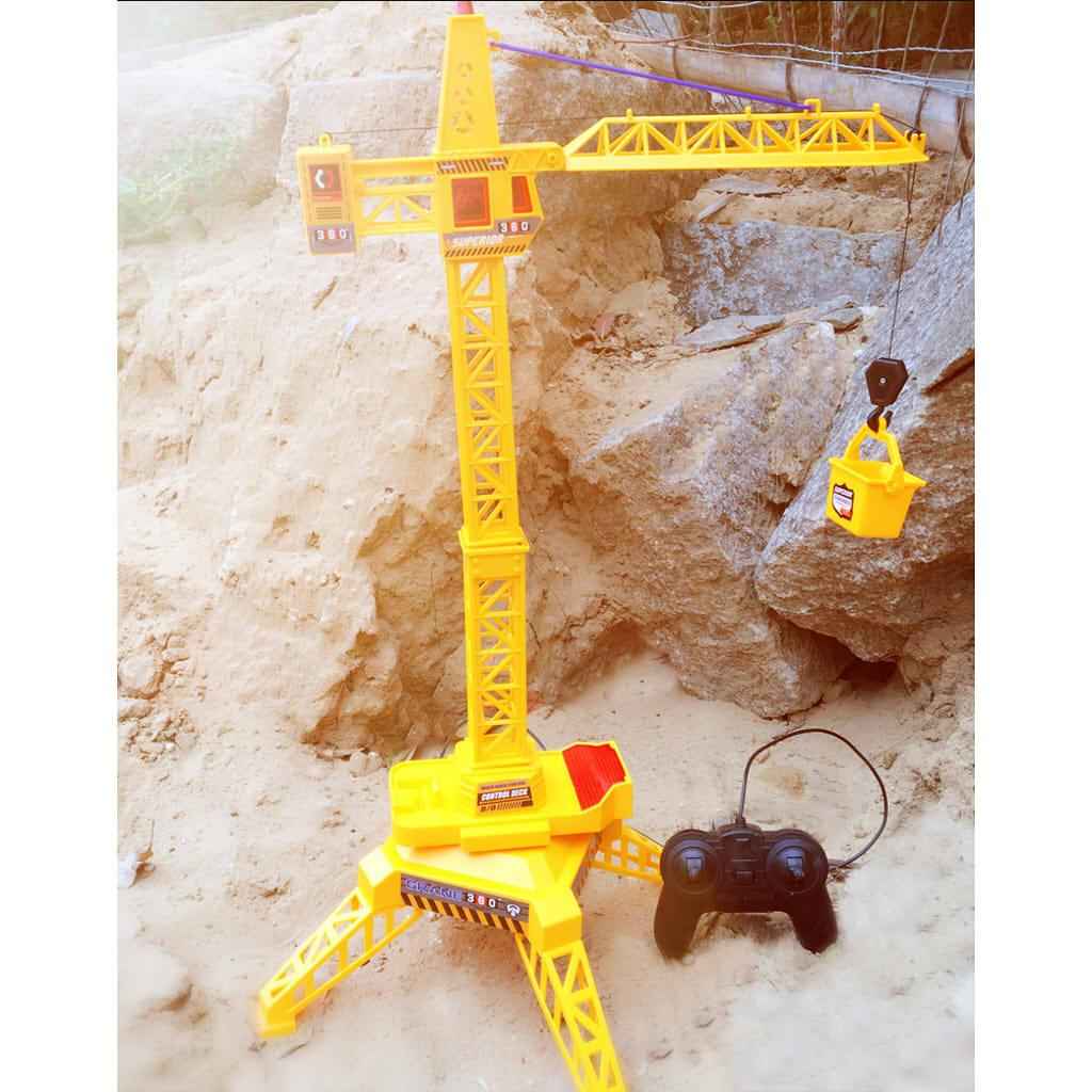 Wired Remote Control Tower Crane with Up Down Lift Control and 360° Rotation